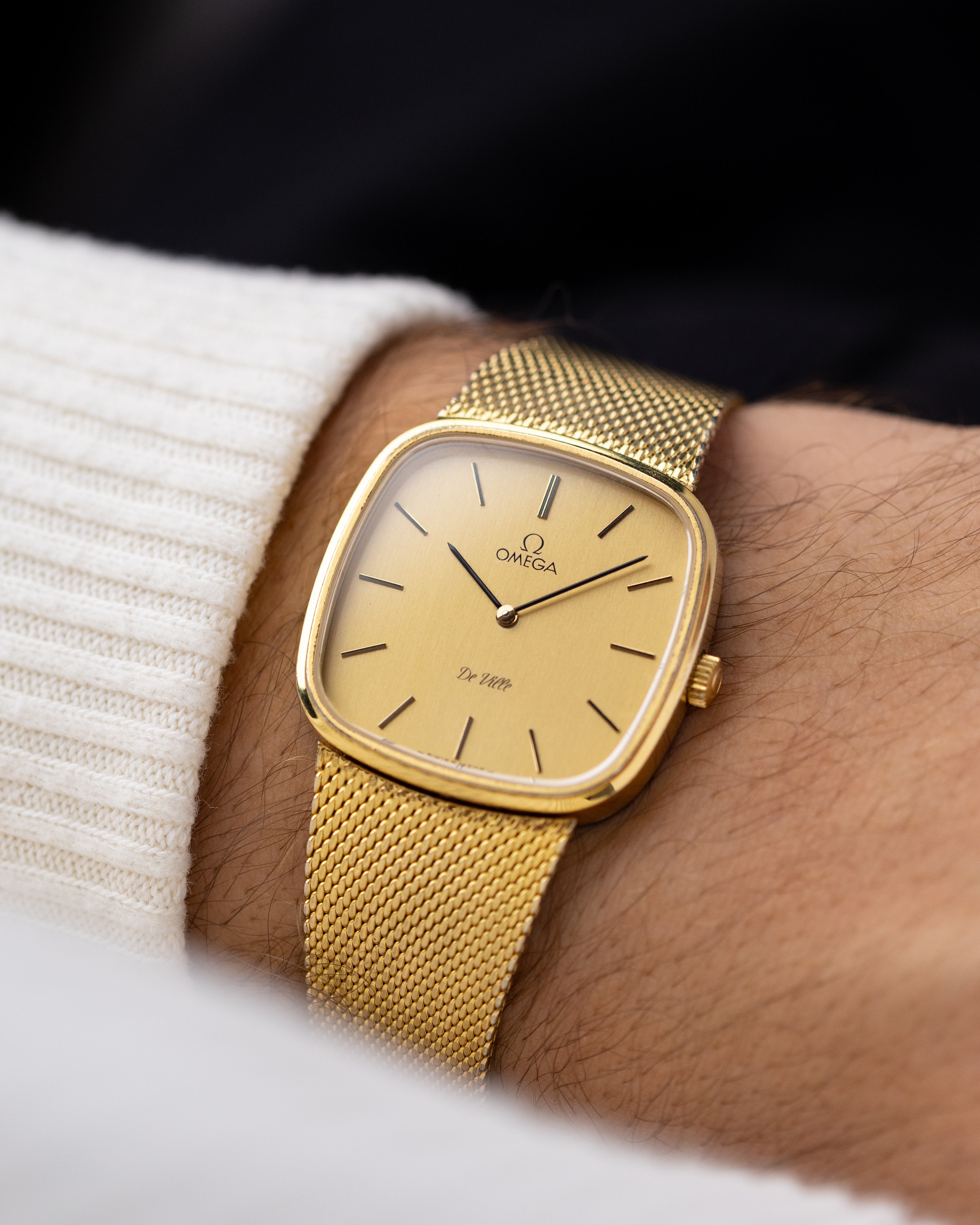 Vintage Omega De Ville Swiss Watch, Slim Gold - plated Case, Cal. 625 from 1980's - DuMarko