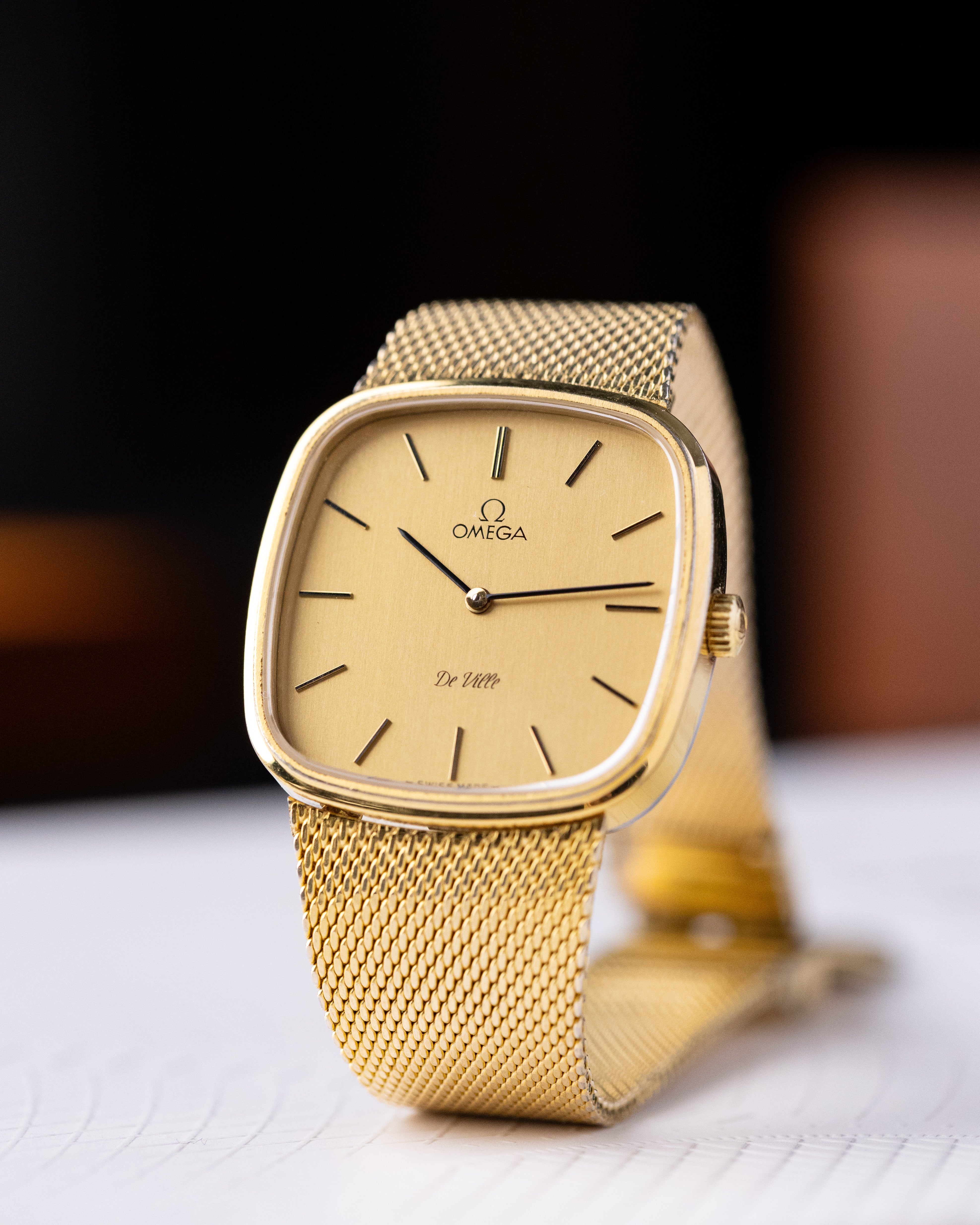 Vintage Omega De Ville Swiss Watch, Slim Gold - plated Case, Cal. 625 from 1980's - DuMarko