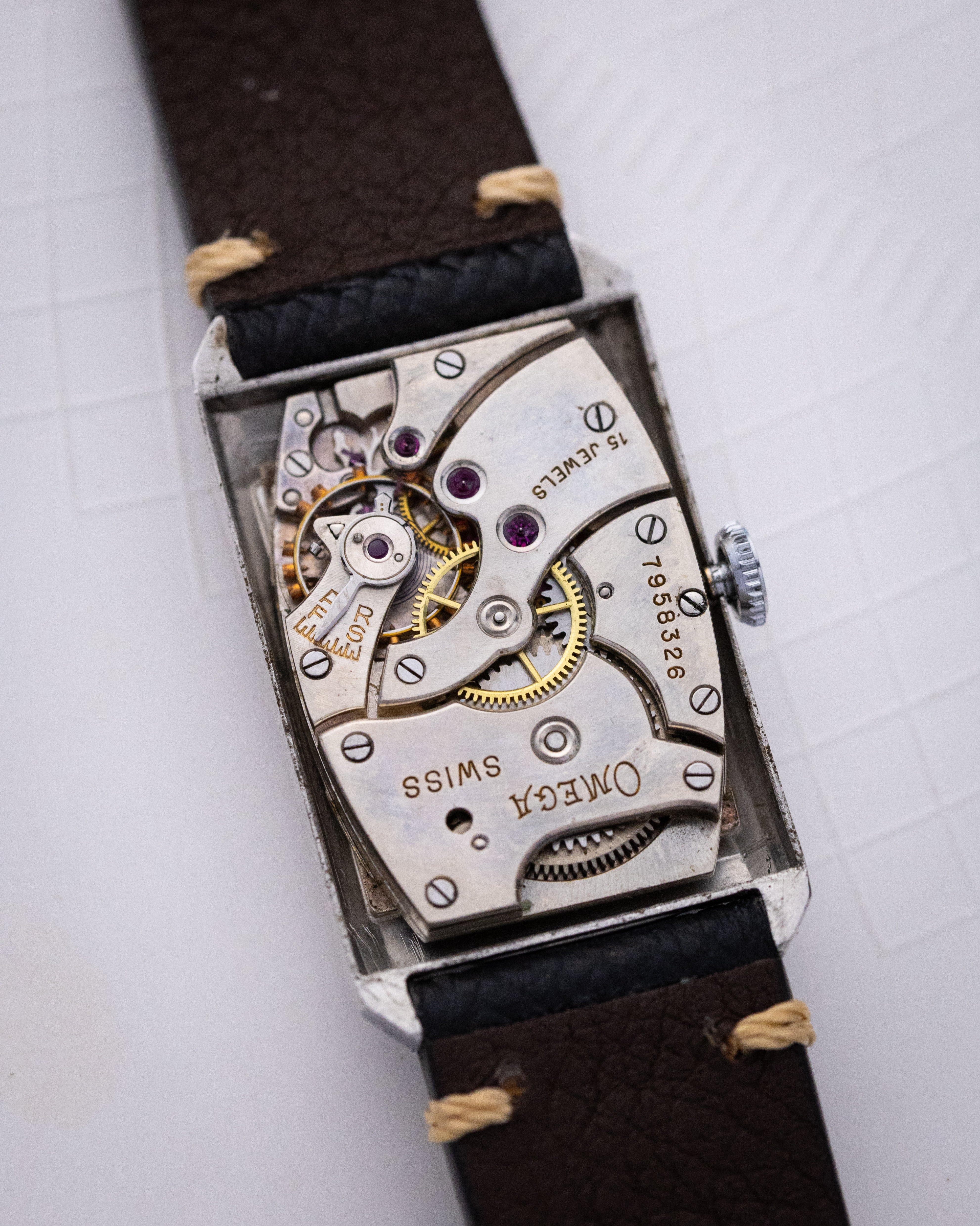 Vintage Omega “Dedalos” Art Deco Tank Watch with Sector Dial, Cal. 20F from 1930 - DuMarko