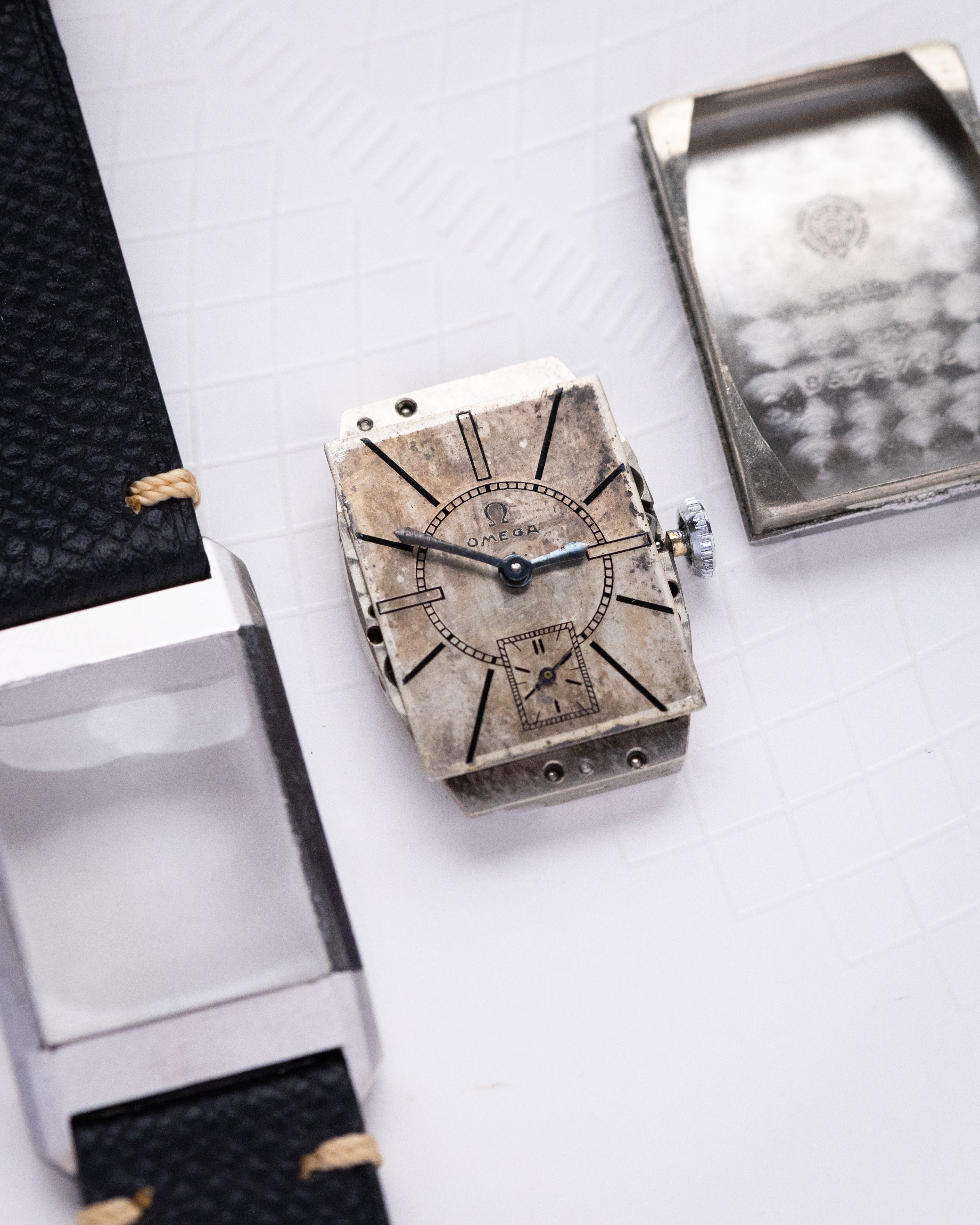 Vintage Omega “Dedalos” Art Deco Tank Watch with Sector Dial, Cal. 20F from 1930 - DuMarko