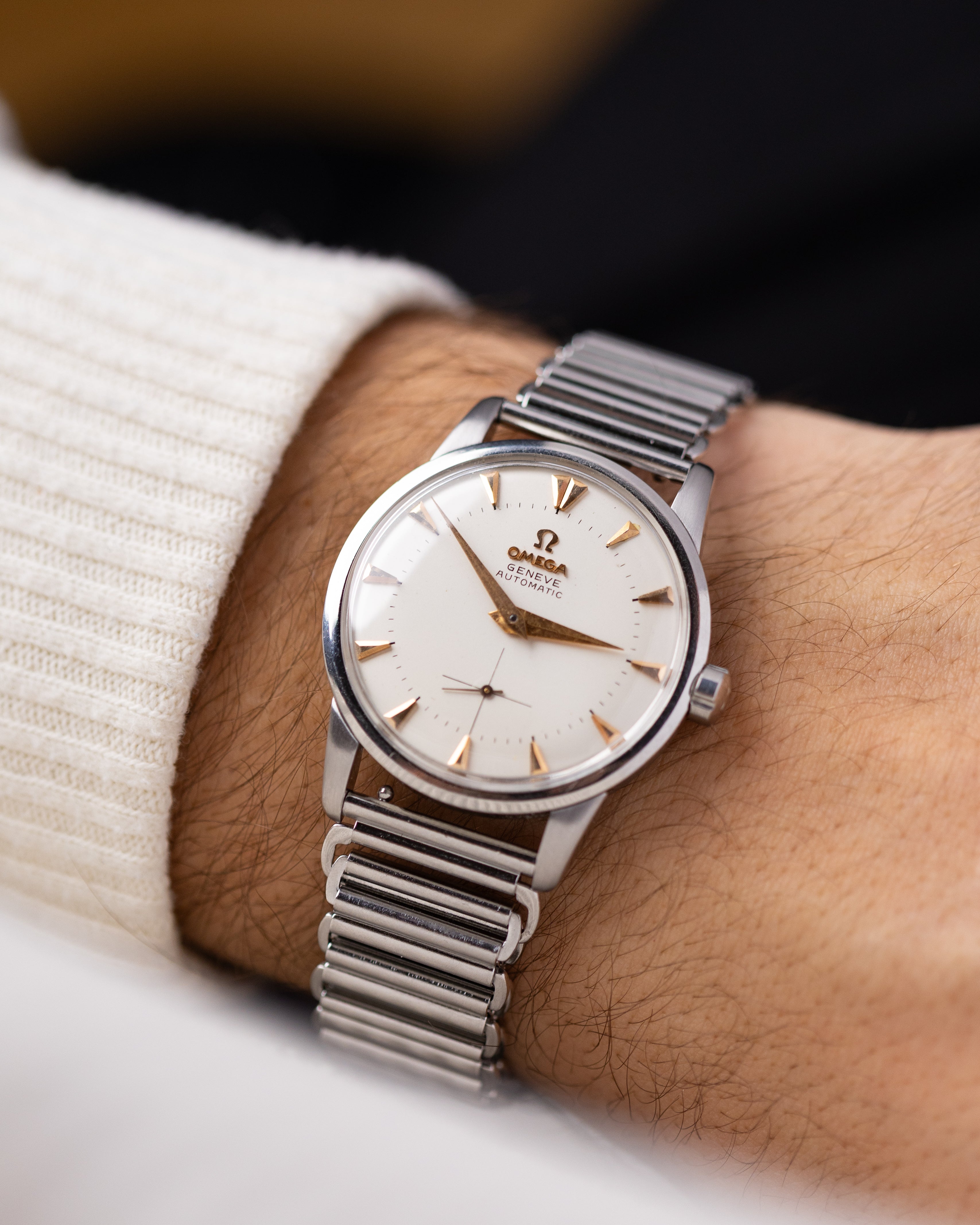 Vintage Omega Genève Automatic Swiss watch, Ref. 2981 - 1, Cal. 491 from 1958, Original Creamy Dial with Gold Markers - DuMarko