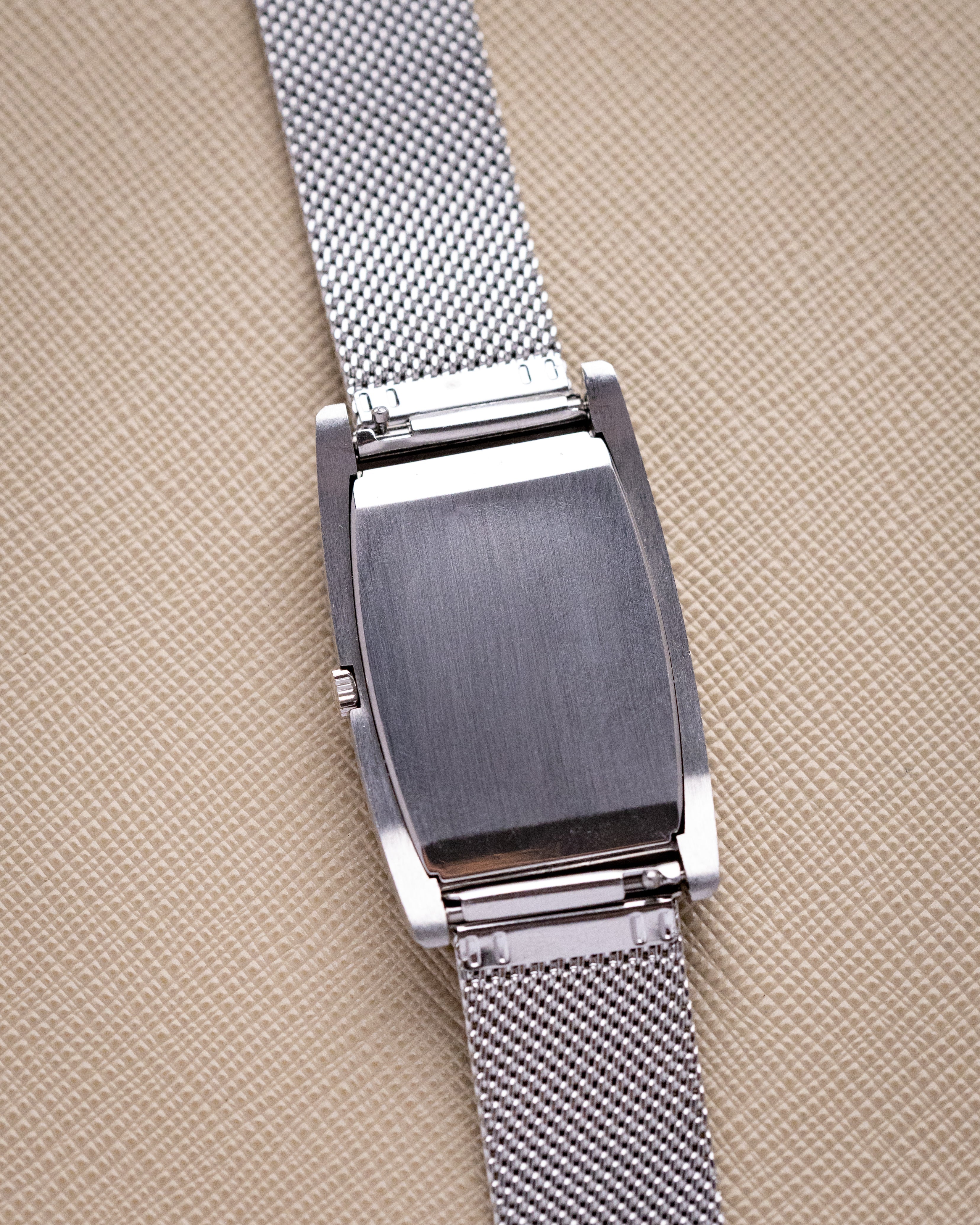 Vintage Omega Genève Oversized Tonneau Tank, Ref. 111.0110, Silver Dial from 1971 - DuMarko