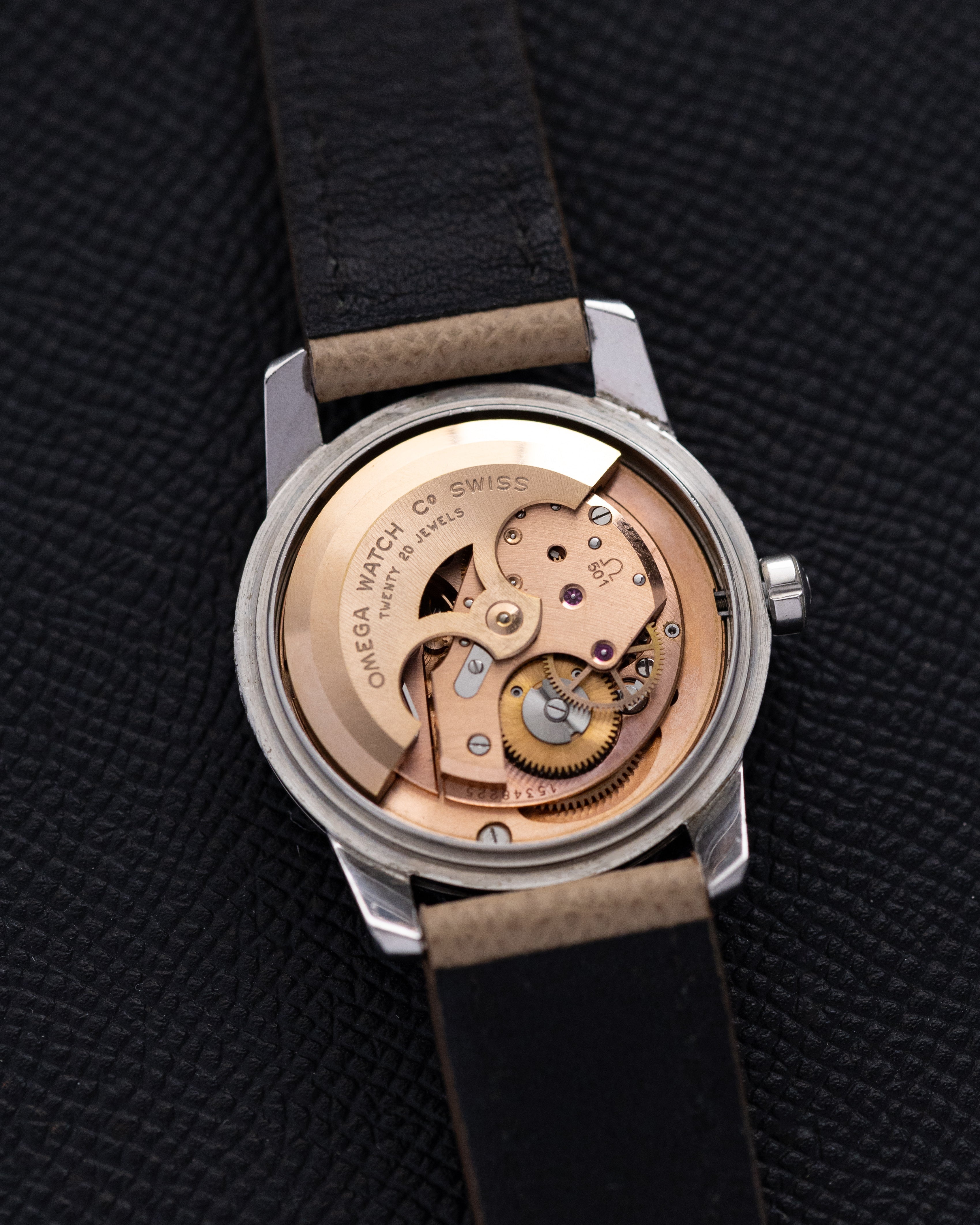 Vintage Omega Seamaster “Fat Lugs” Swiss Watch, Cal. 501, Two - Tone Salmon Patina Dial from 1956 - DuMarko