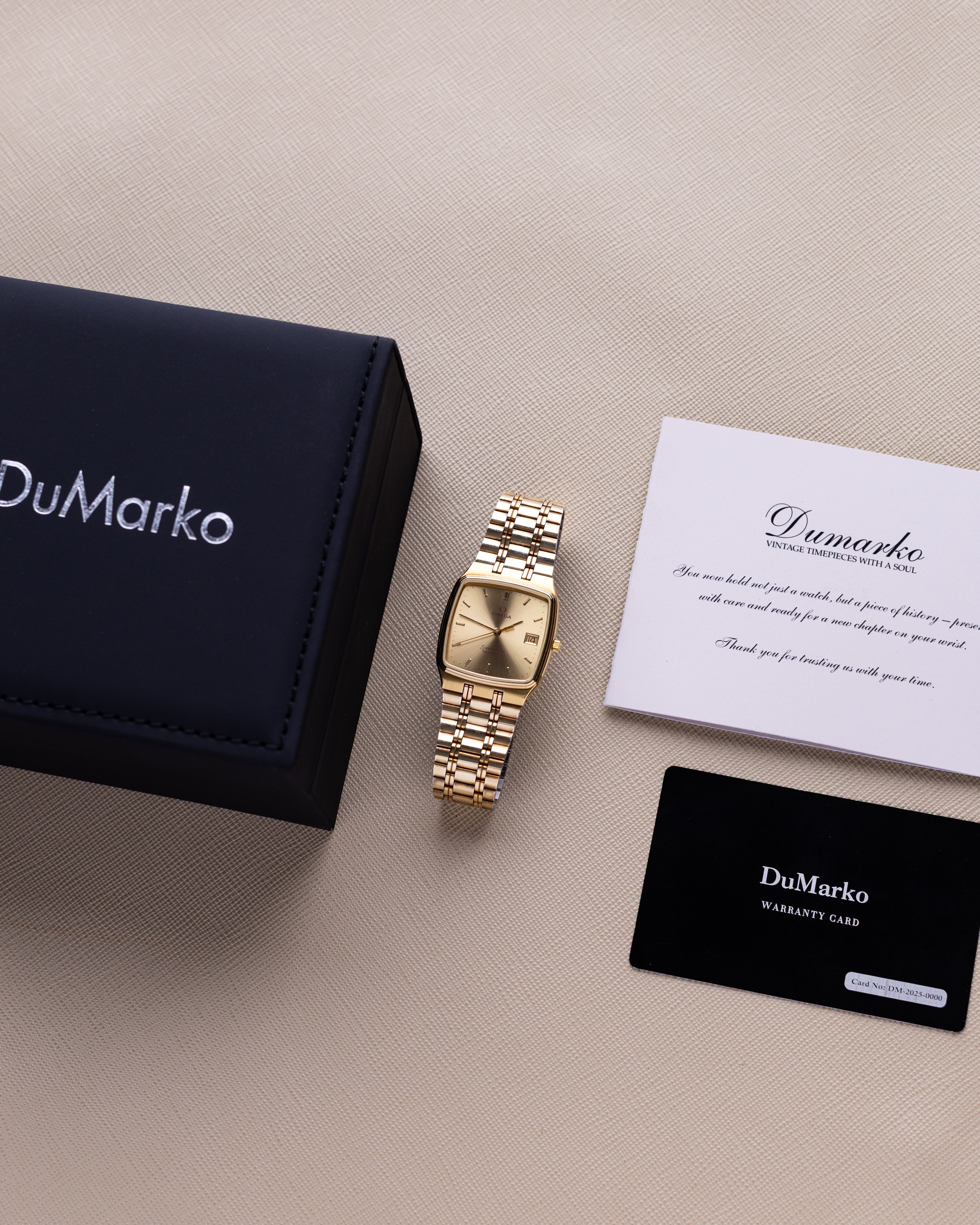 Vintage Omega Seamaster Tank, Sunburst Dial, Quartz Cal. 1420 from 1980's - DuMarko