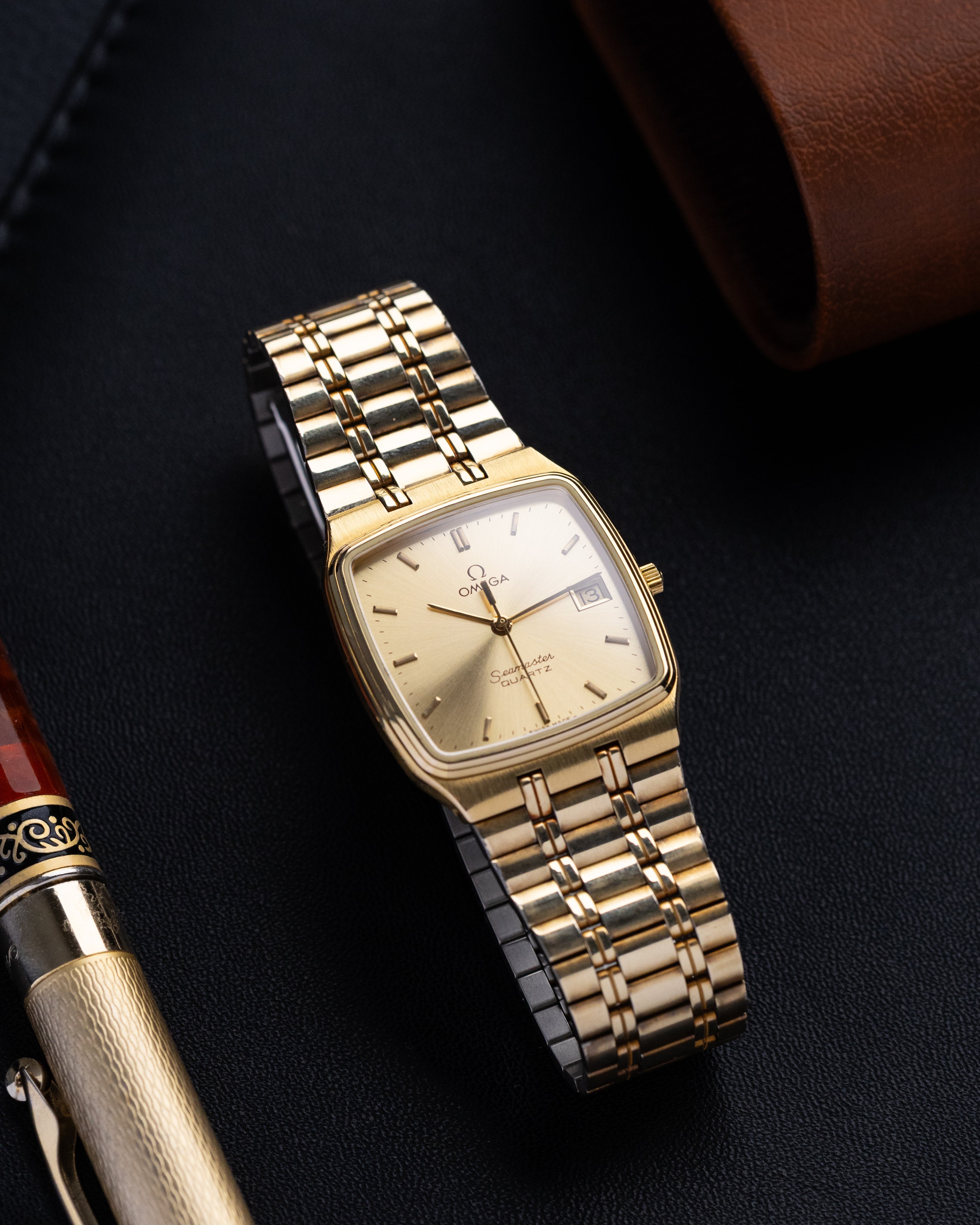 Vintage Omega Seamaster Tank, Sunburst Dial, Quartz Cal. 1420 from 1980's - DuMarko