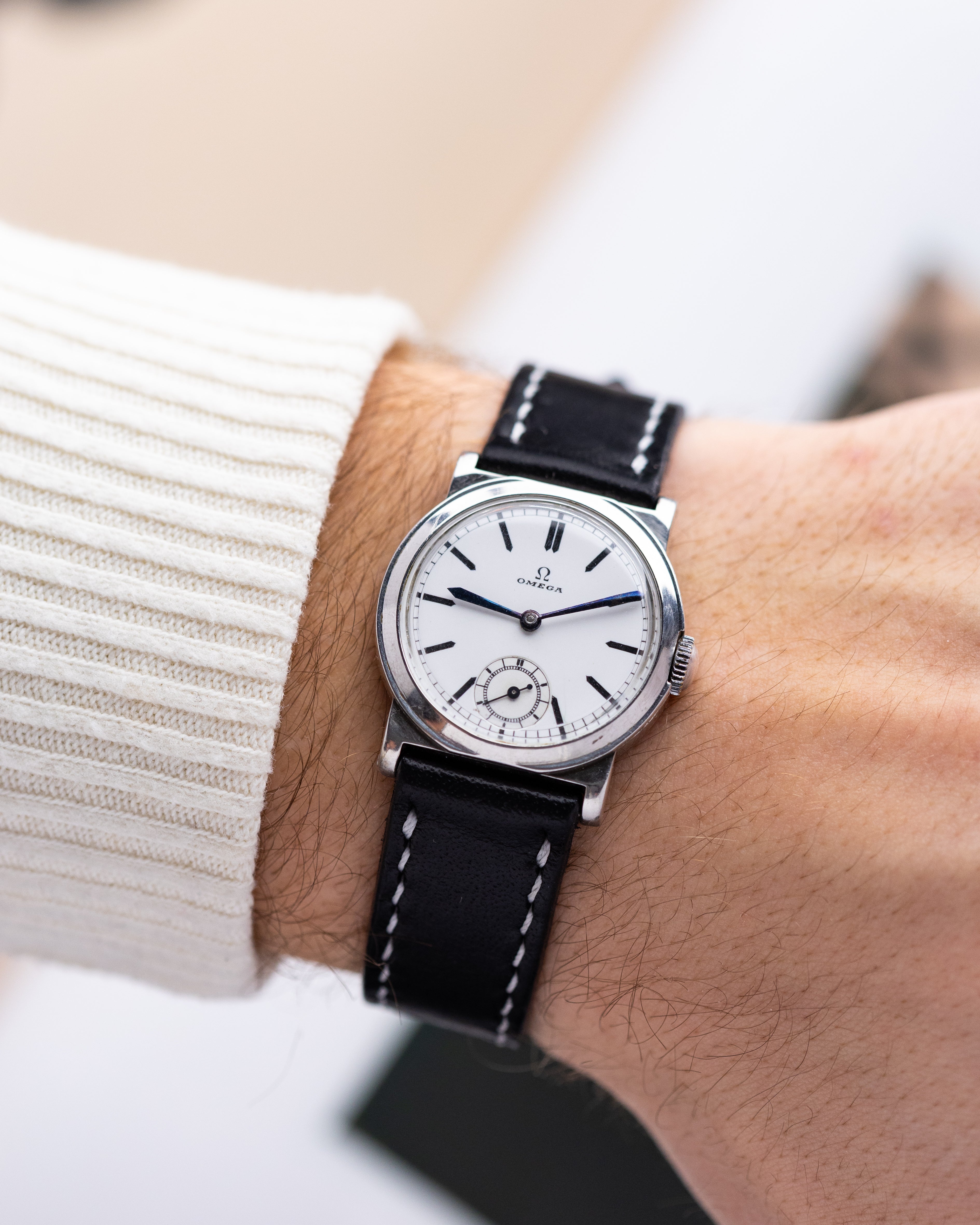 Vintage Omega Watch, Art Deco Style, Enamel dial , Cal. 26.5 SOB T2 - DuMarko