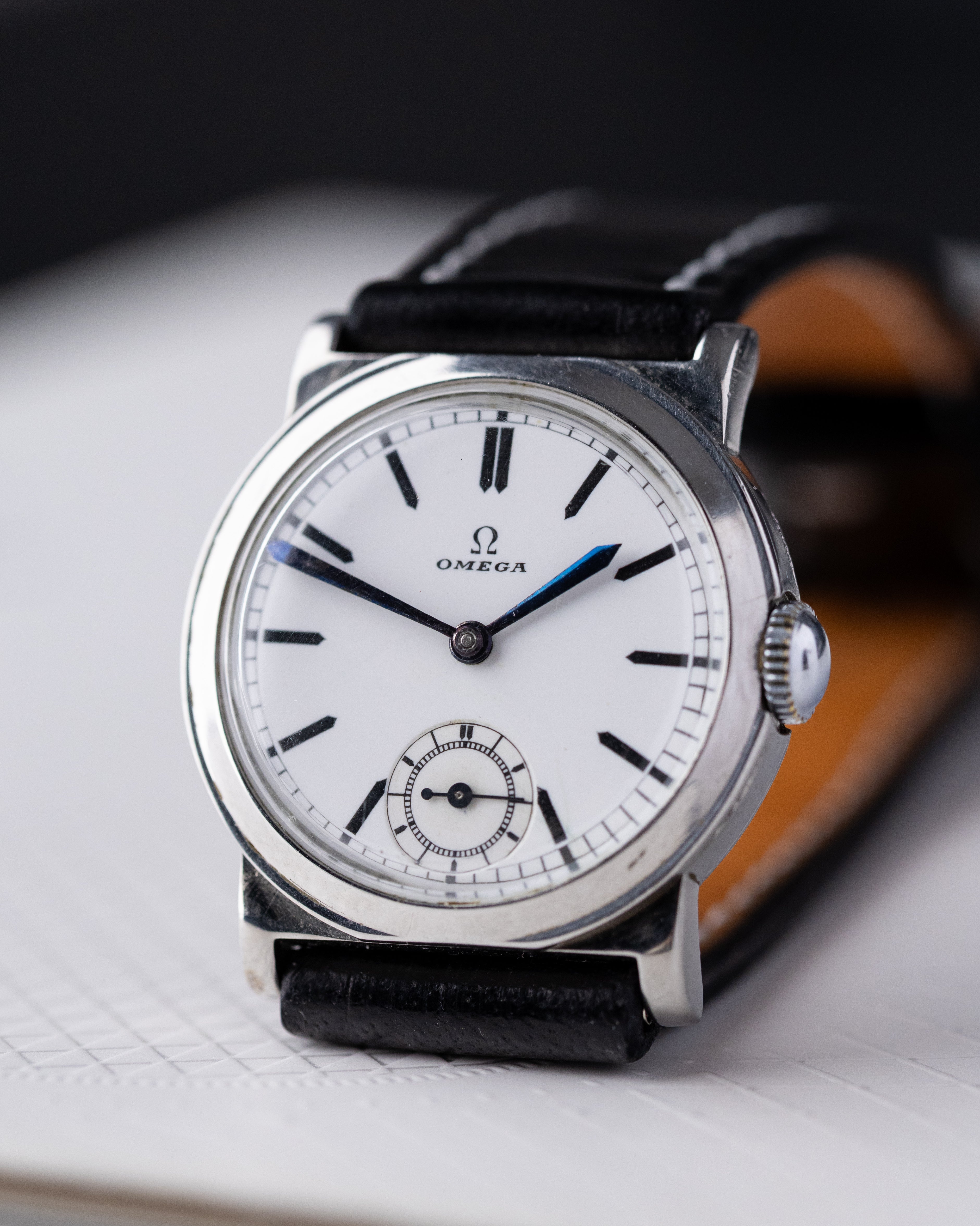 Vintage Omega Watch, Art Deco Style, Enamel dial , Cal. 26.5 SOB T2 - DuMarko