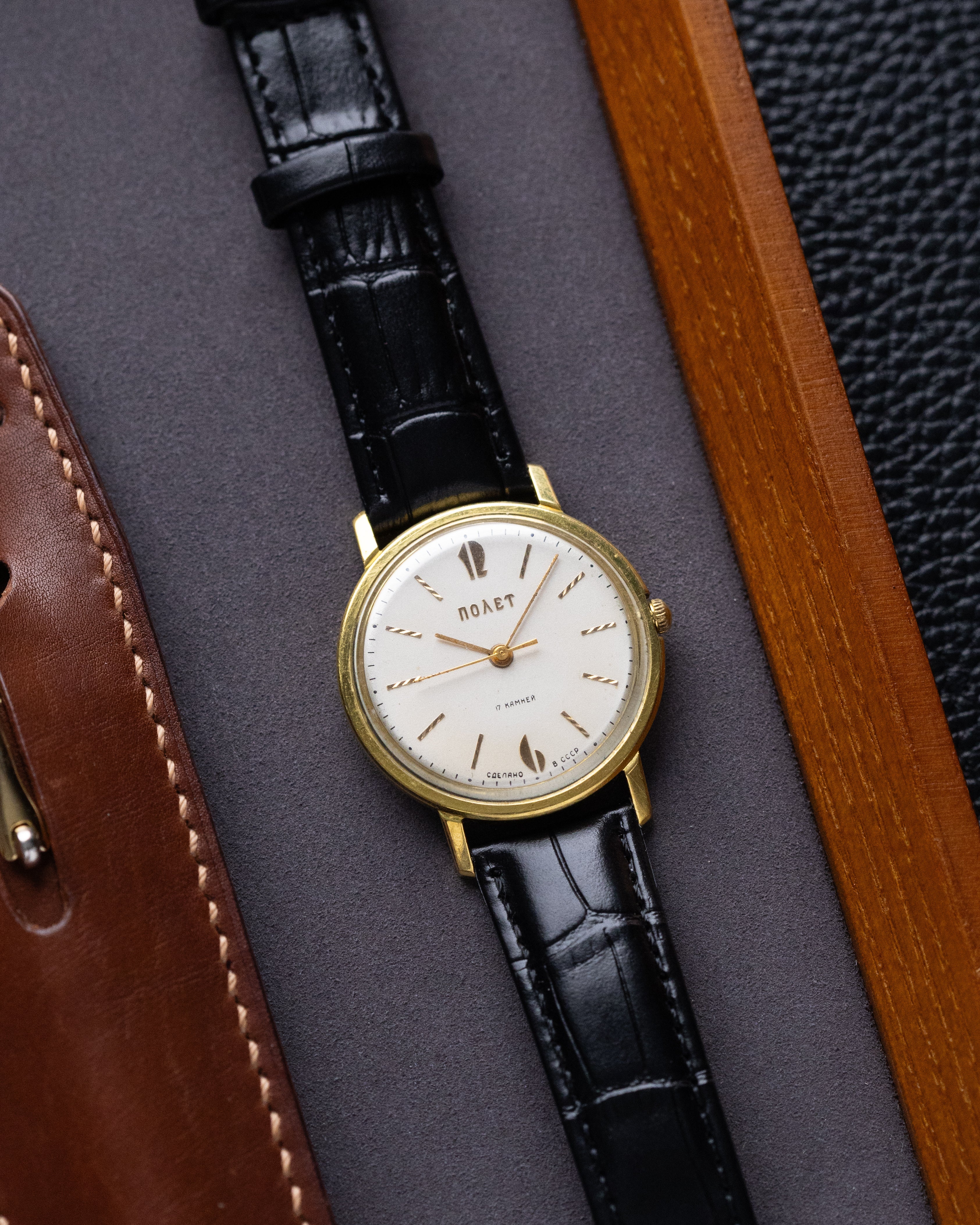 Vintage Poljot, Rare Soviet Watch, Rare Screw - like Applied Indices from 1970's - DuMarko