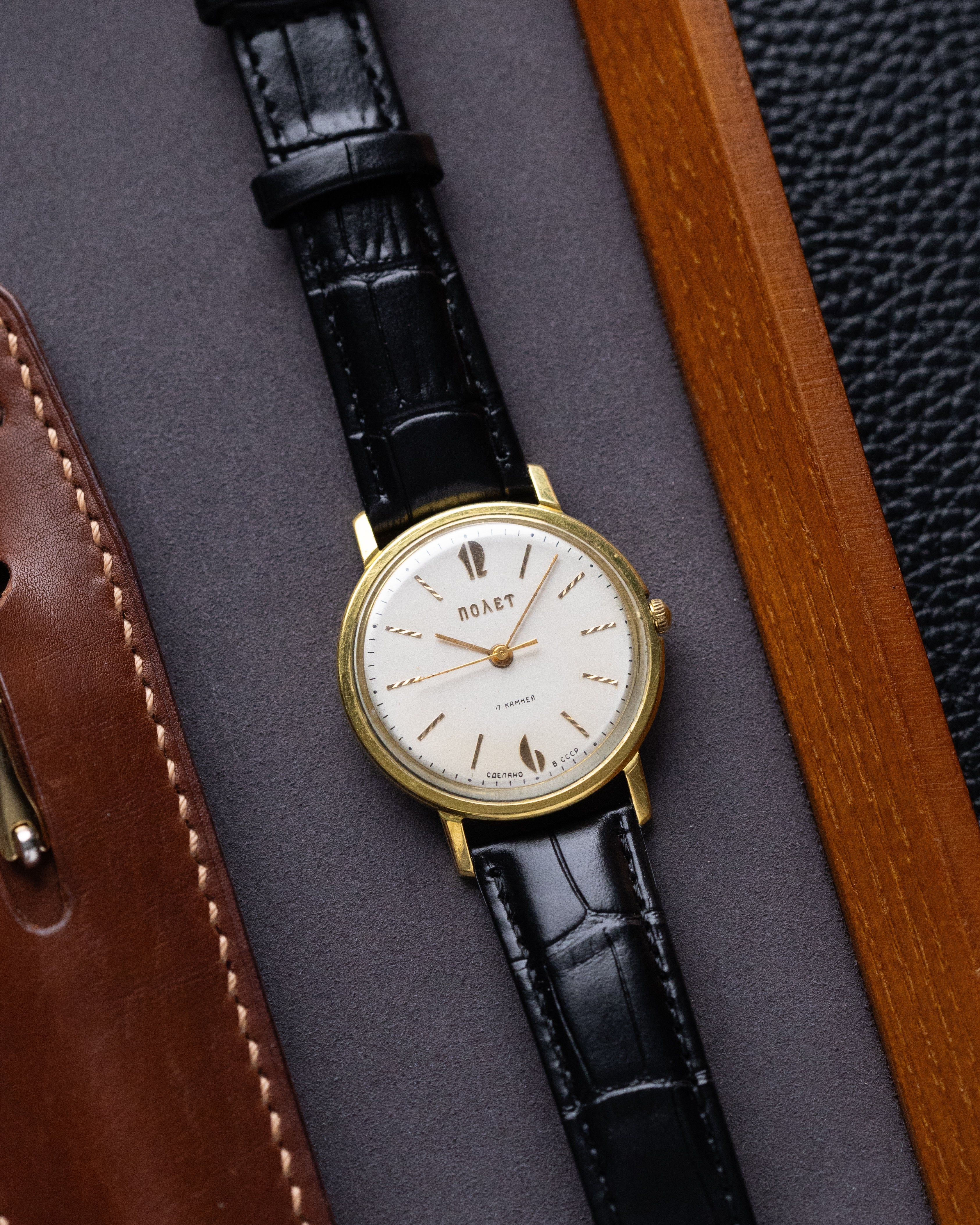 Vintage Poljot, Rare Soviet Watch, Rare Screw - like Applied Indices from 1970's - DuMarko