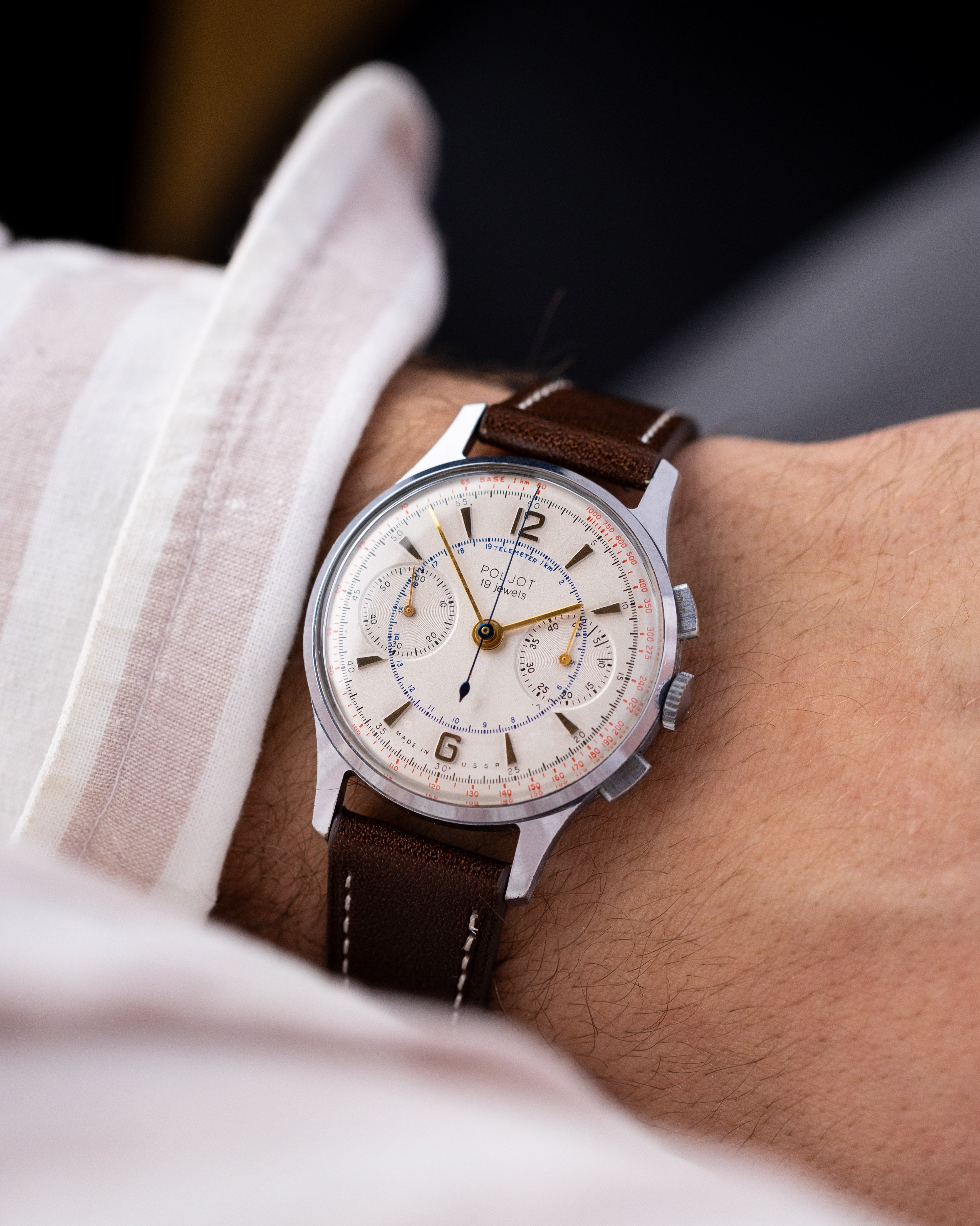 Vintage Poljot Strela Chronograph for Aviators and Astronauts, Soviet Watch, Completely Original, Cal. 3017 - DuMarko