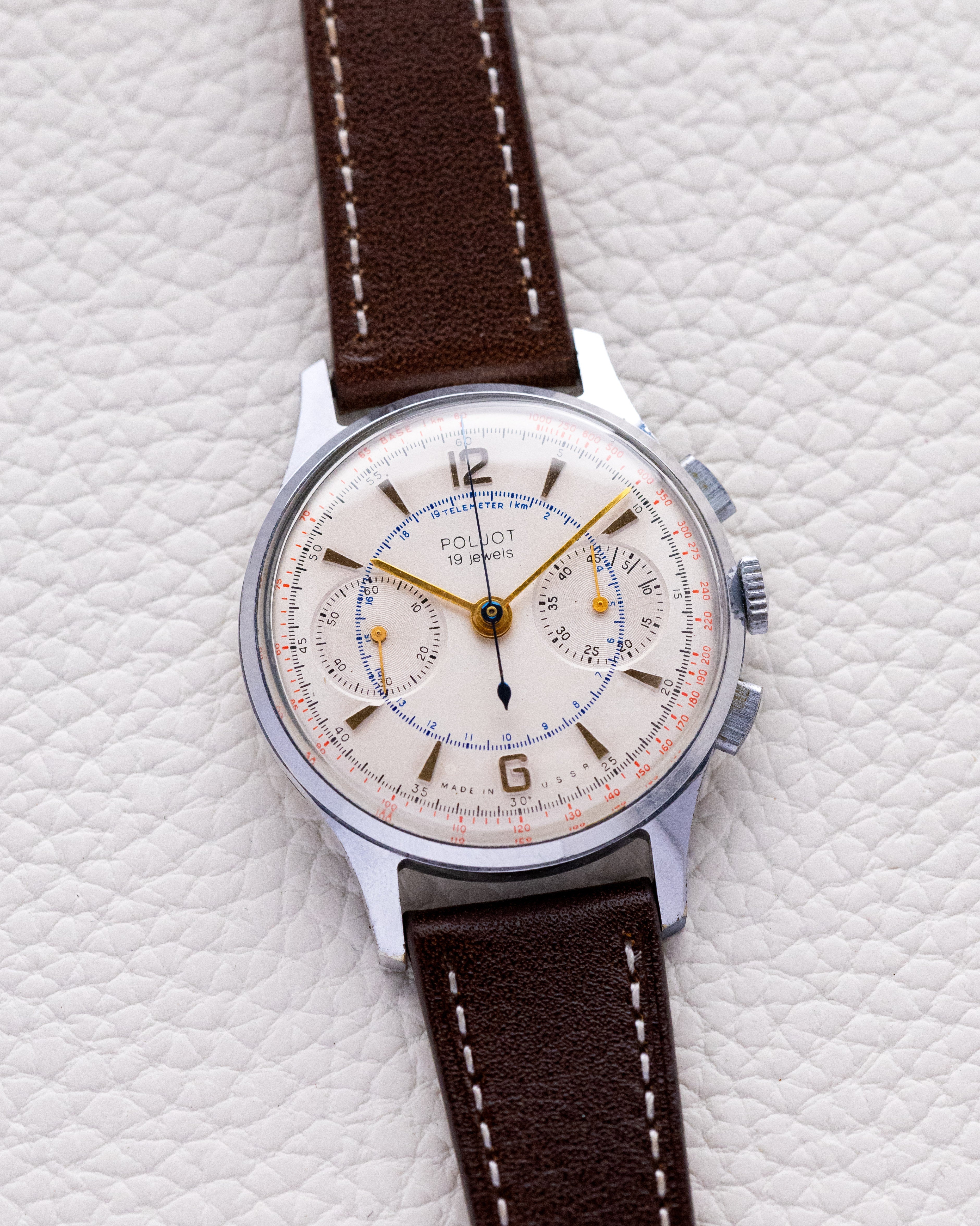 Vintage Poljot Strela Chronograph for Aviators and Astronauts, Soviet Watch, Completely Original, Cal. 3017 - DuMarko