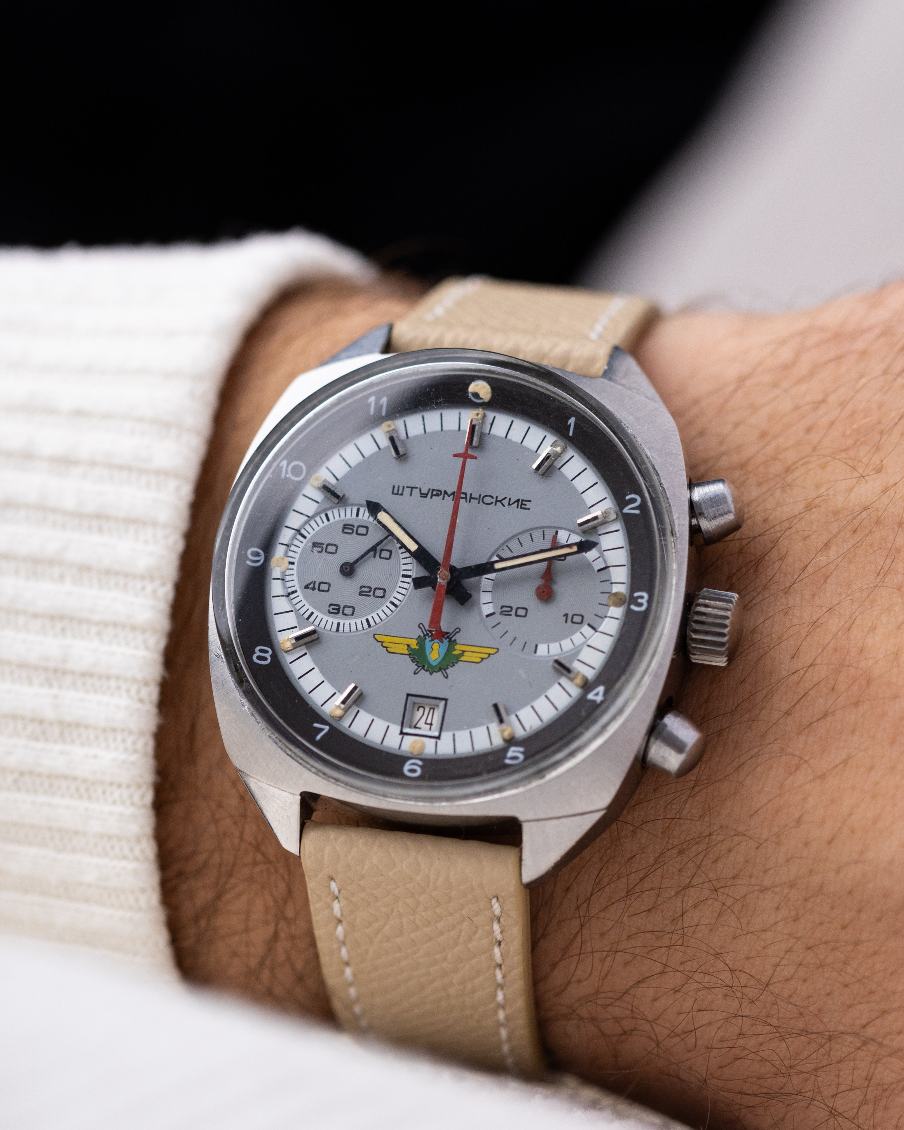 Vintage Poljot Sturmanskie Chronograph Soviet Watch, Cal. 3133 from 1970's - DuMarko