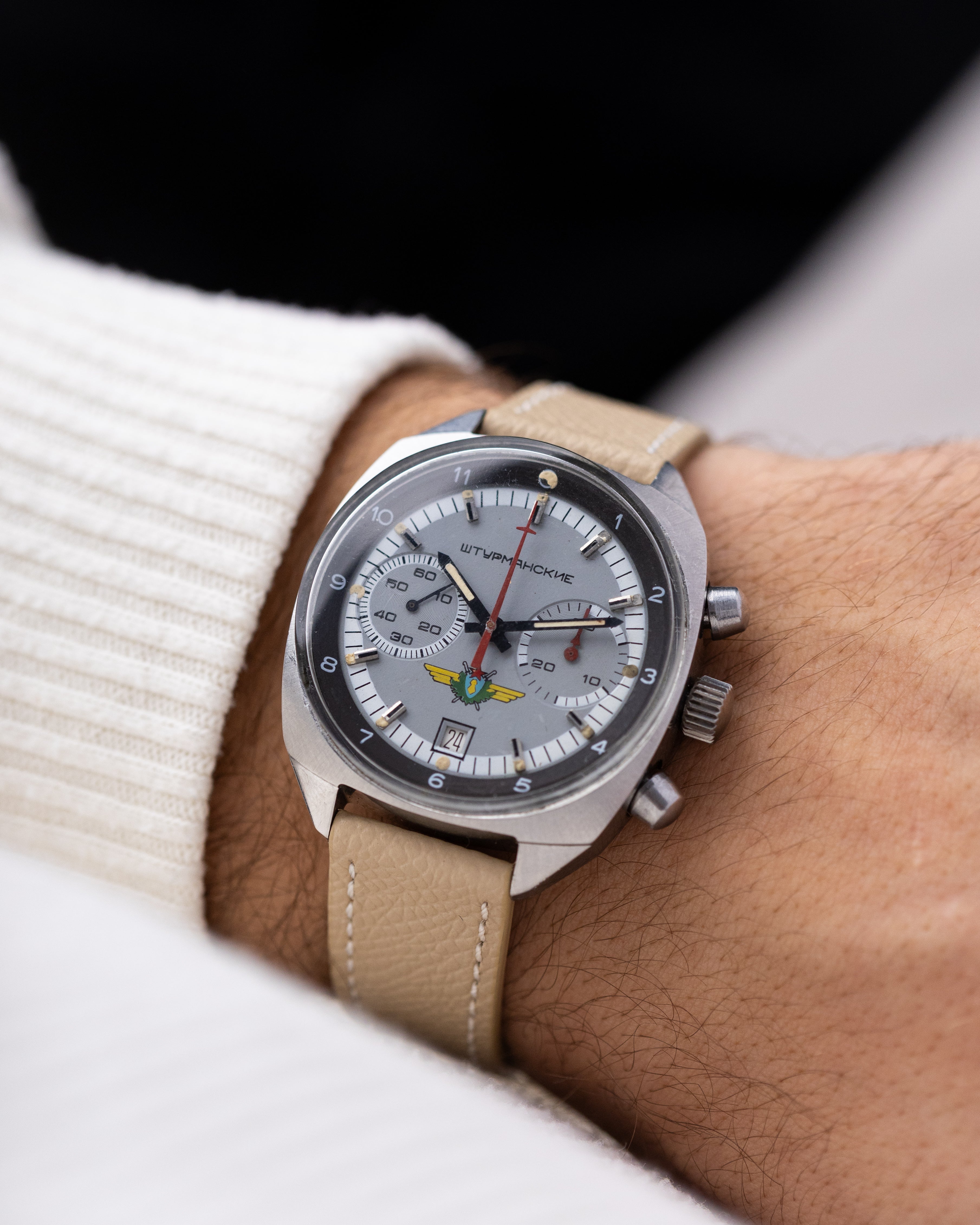 Vintage Poljot Sturmanskie Chronograph Soviet Watch, Cal. 3133 from 1970's - DuMarko