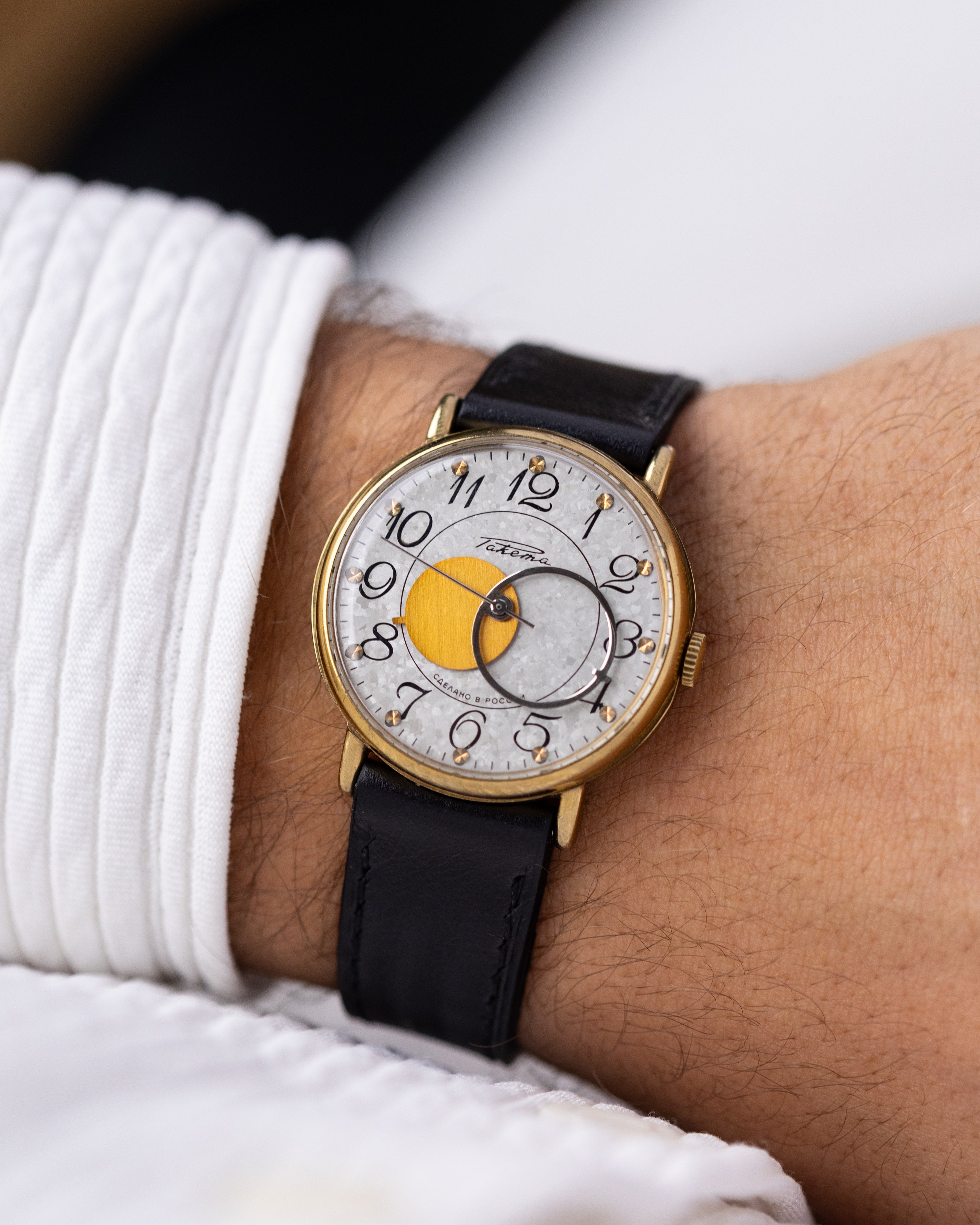 Vintage Raketa Kopernik, Soviet Watch "Copernicus Night", Silver Frosty Dial - DuMarko