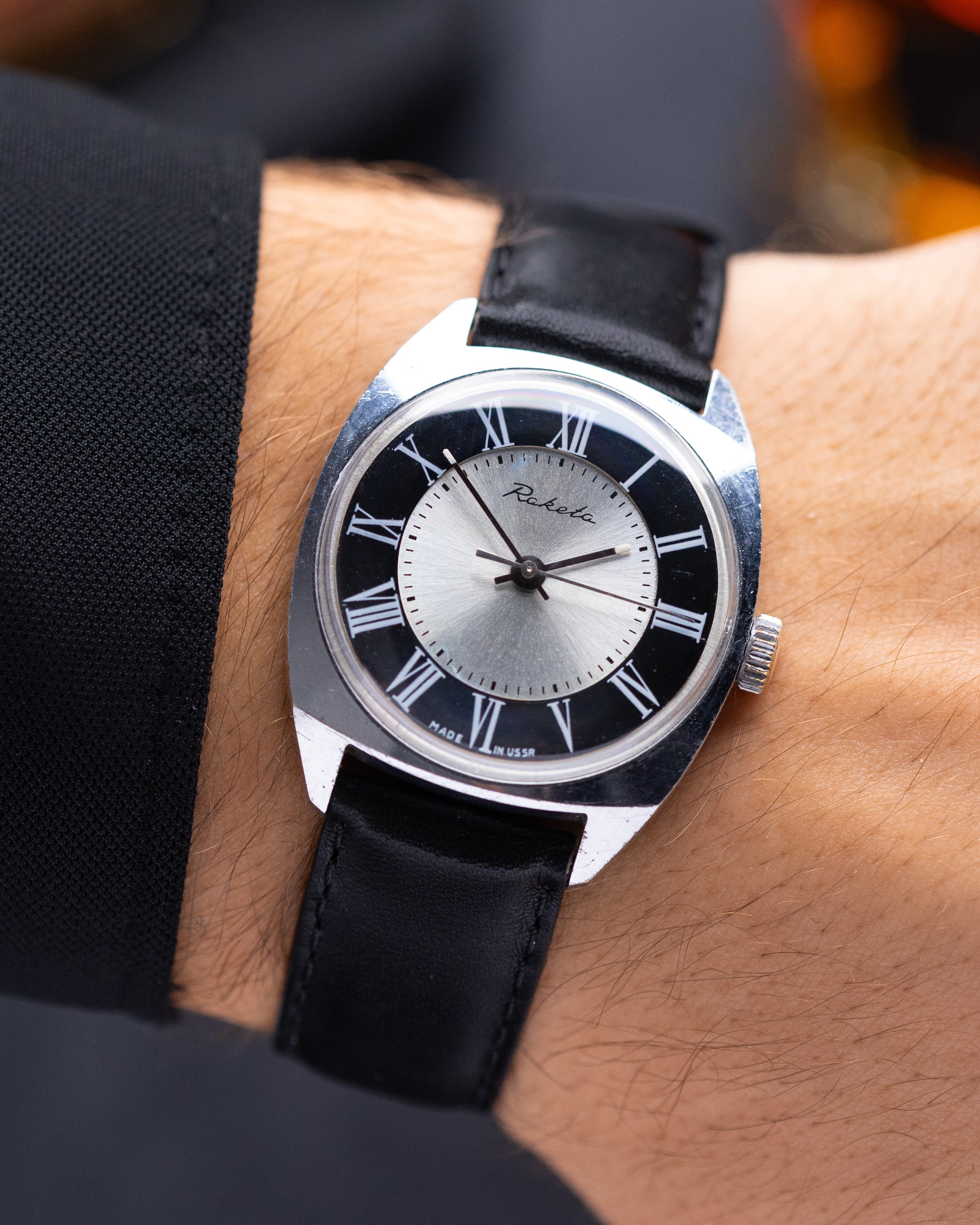 Vintage Raketa watch, Two - toned dial, Roman numerals, Made in USSR - DuMarko