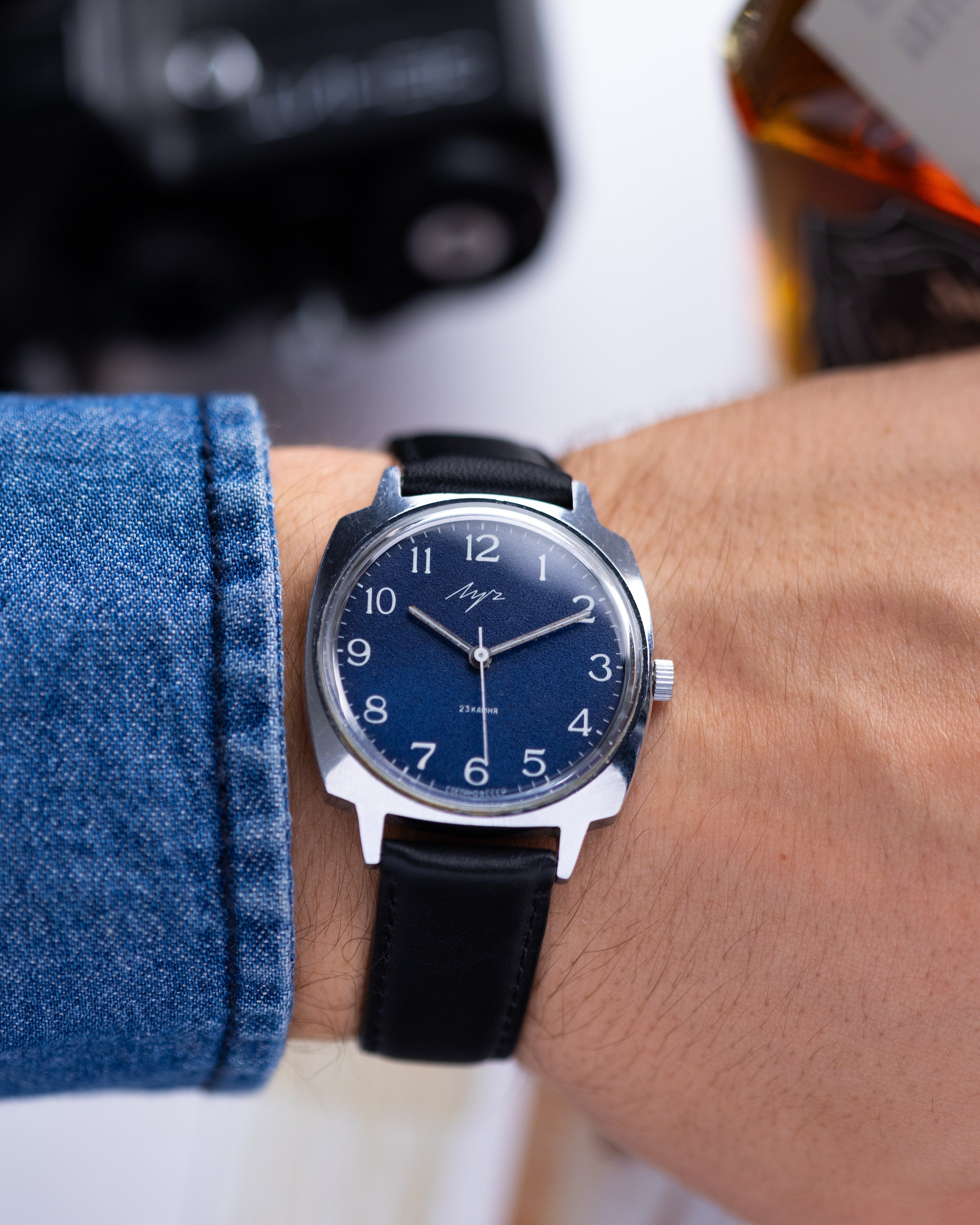 Vintage Soviet Watch "Luch", Original Navy blue Dial - DuMarko