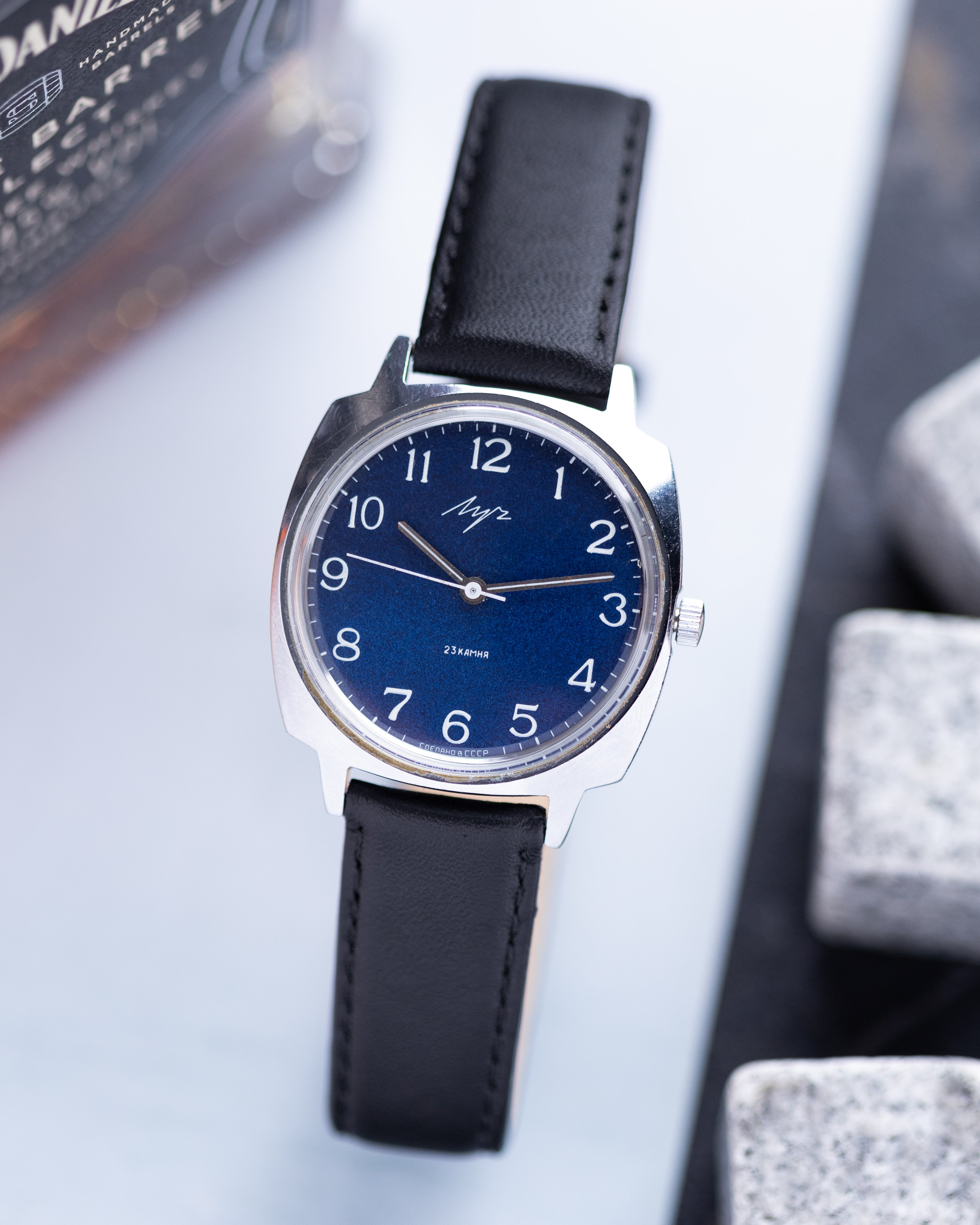 Vintage Soviet Watch "Luch", Original Navy blue Dial - DuMarko