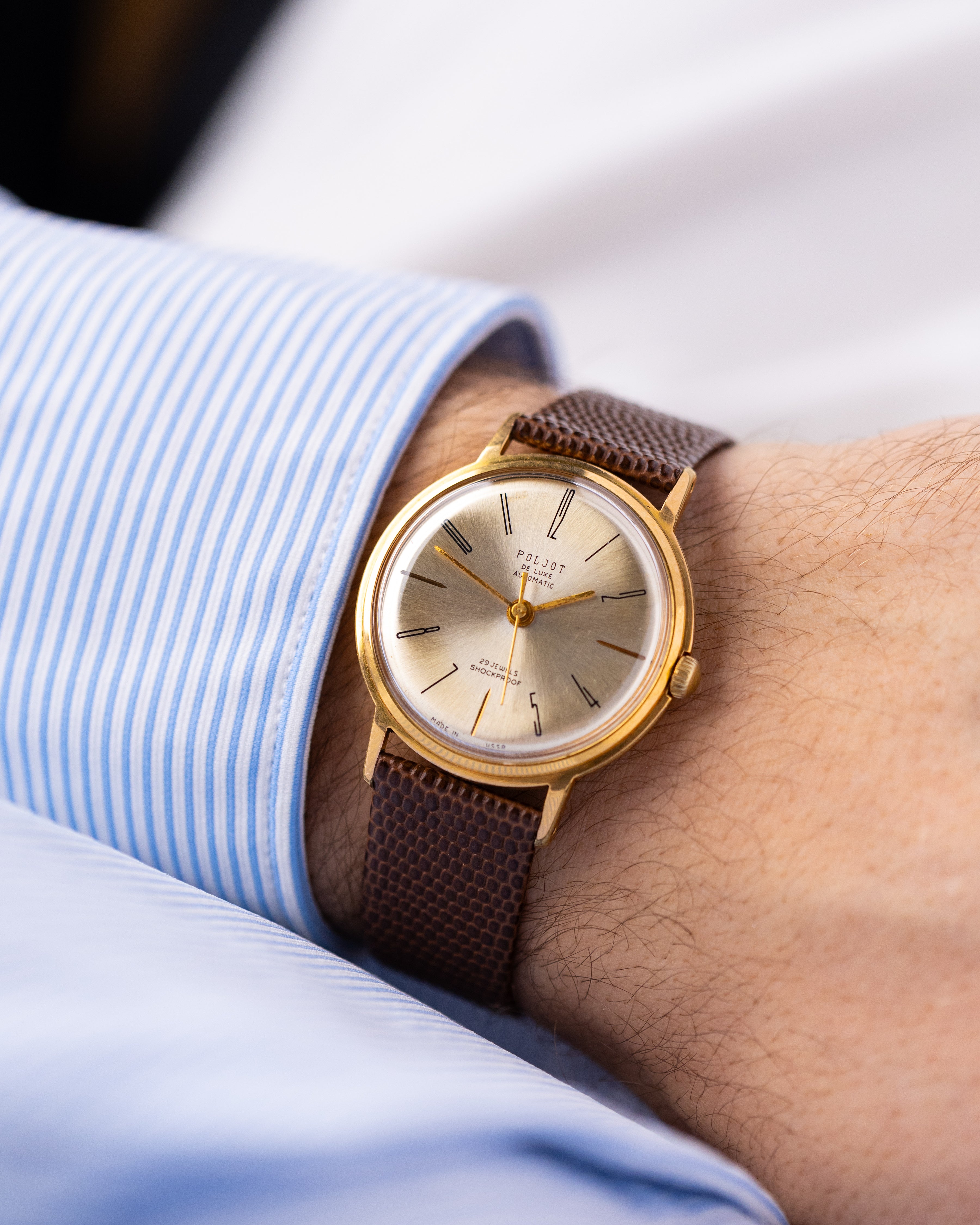 Vintage Soviet Watch Poljot De Luxe Automatic, Cal. 2415, Made in USSR from 1970's - DuMarko