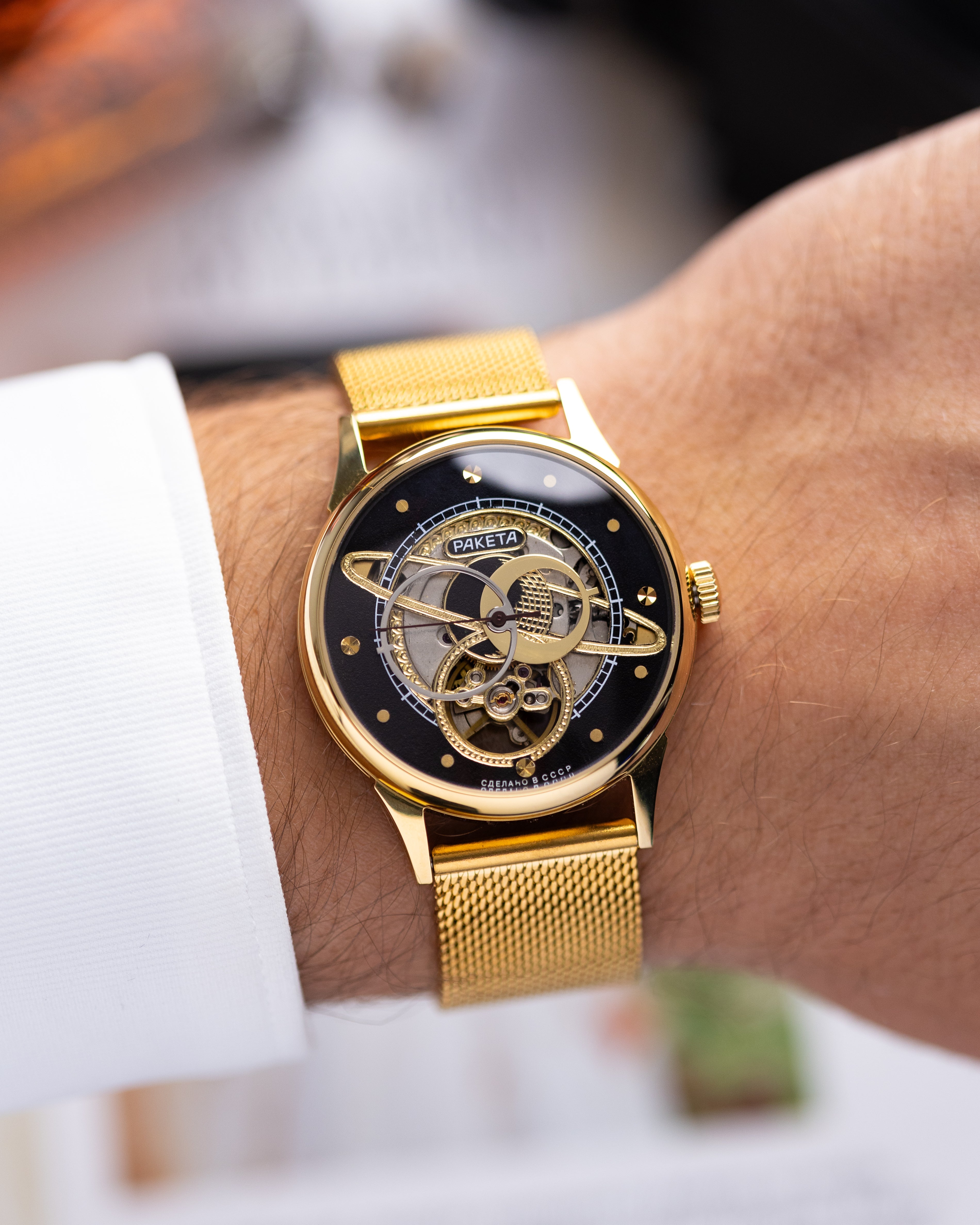 Vintage Soviet Watch "Raketa Skeleton", Copernicus (Kopernik), Oversized (Jumbo) Case - DuMarko