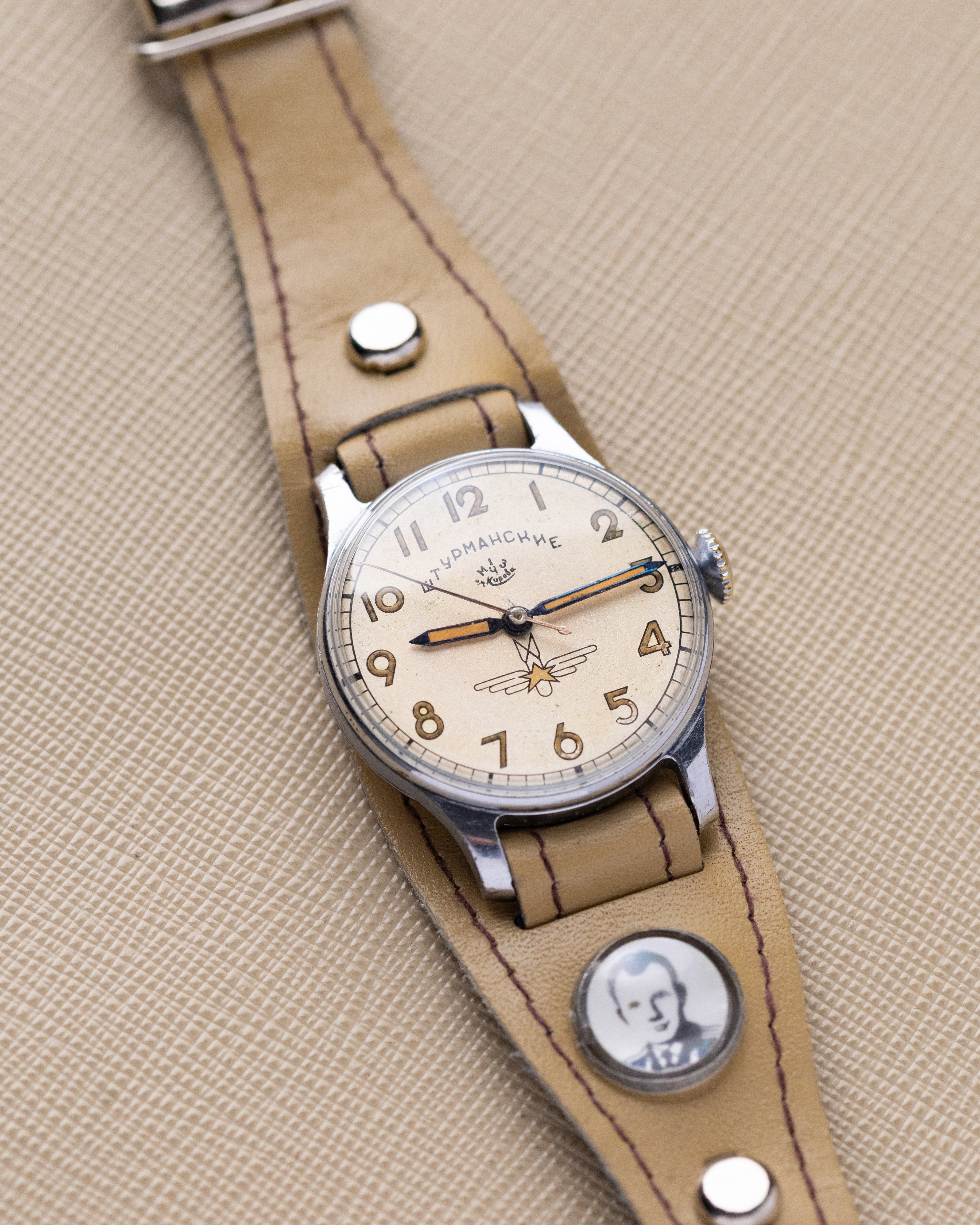 Vintage Sturmanskie Gagarin Type 1 Soviet watch with Radium dial - First Production Series (3 - 49) - Original Pilot’s certificate - DuMarko