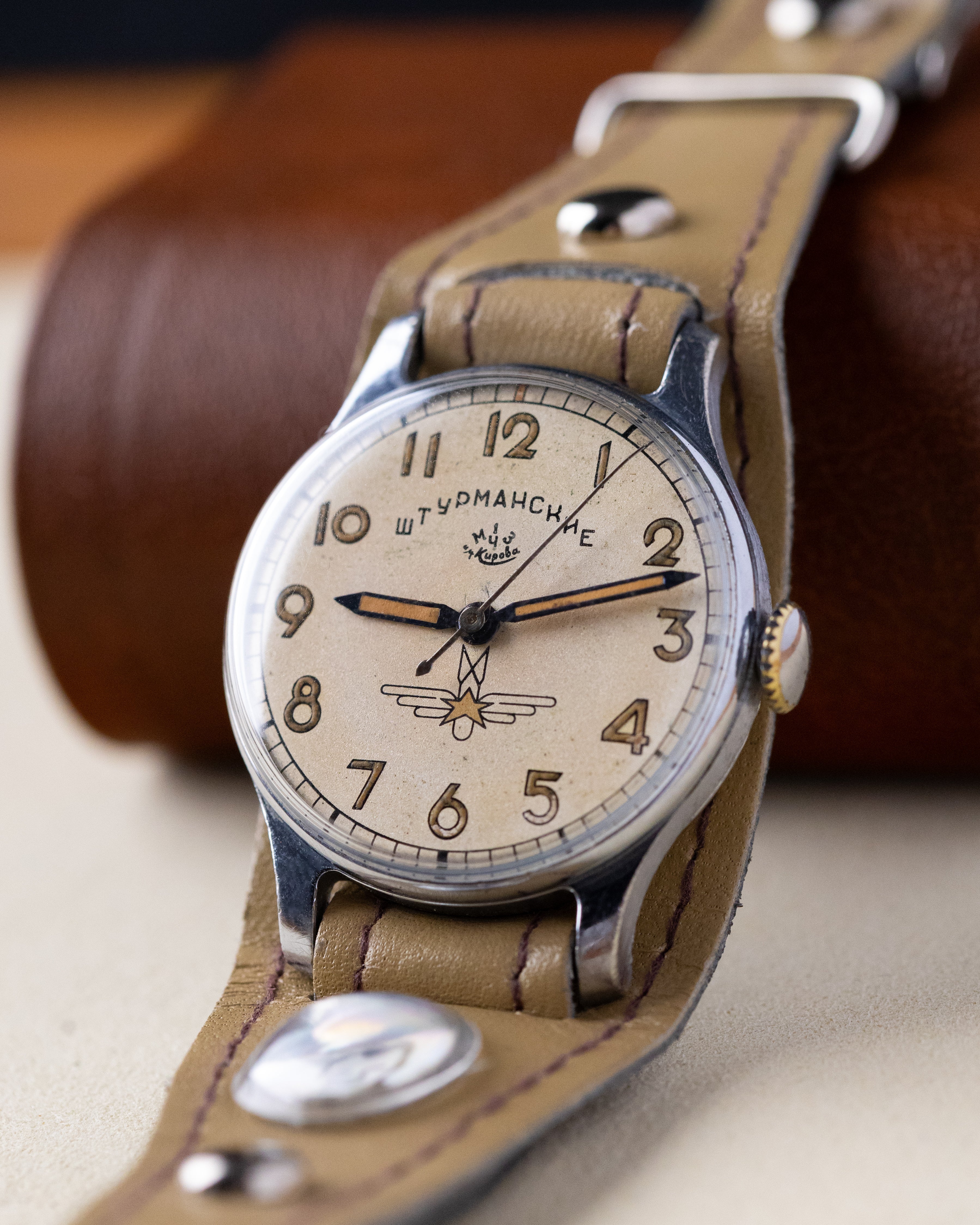 Vintage Sturmanskie Gagarin Type 1 Soviet watch with Radium dial - First Production Series (3 - 49) - Original Pilot’s certificate - DuMarko