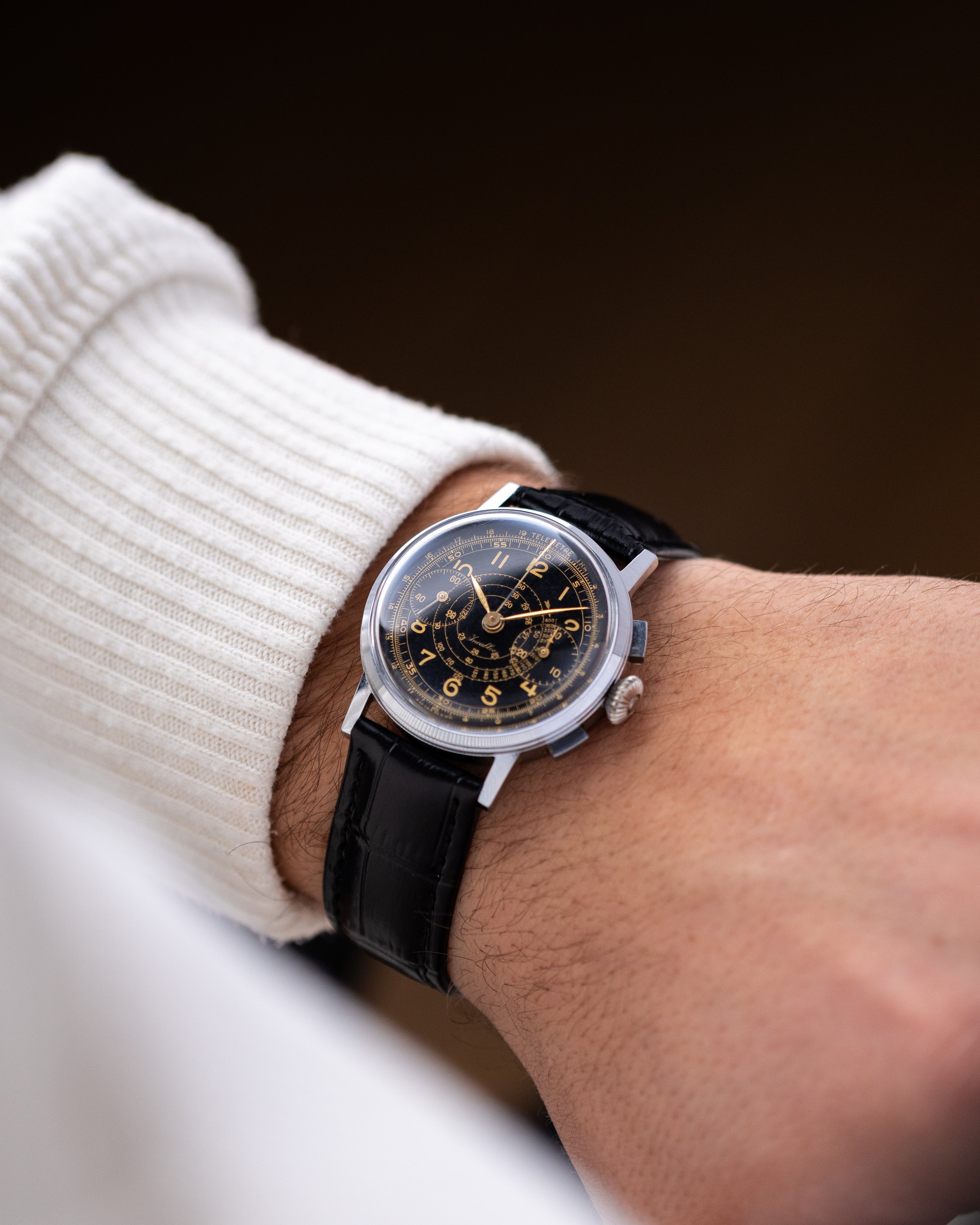 Vintage Swiss Telemeter Chronograph Watch (No Name) - DuMarko