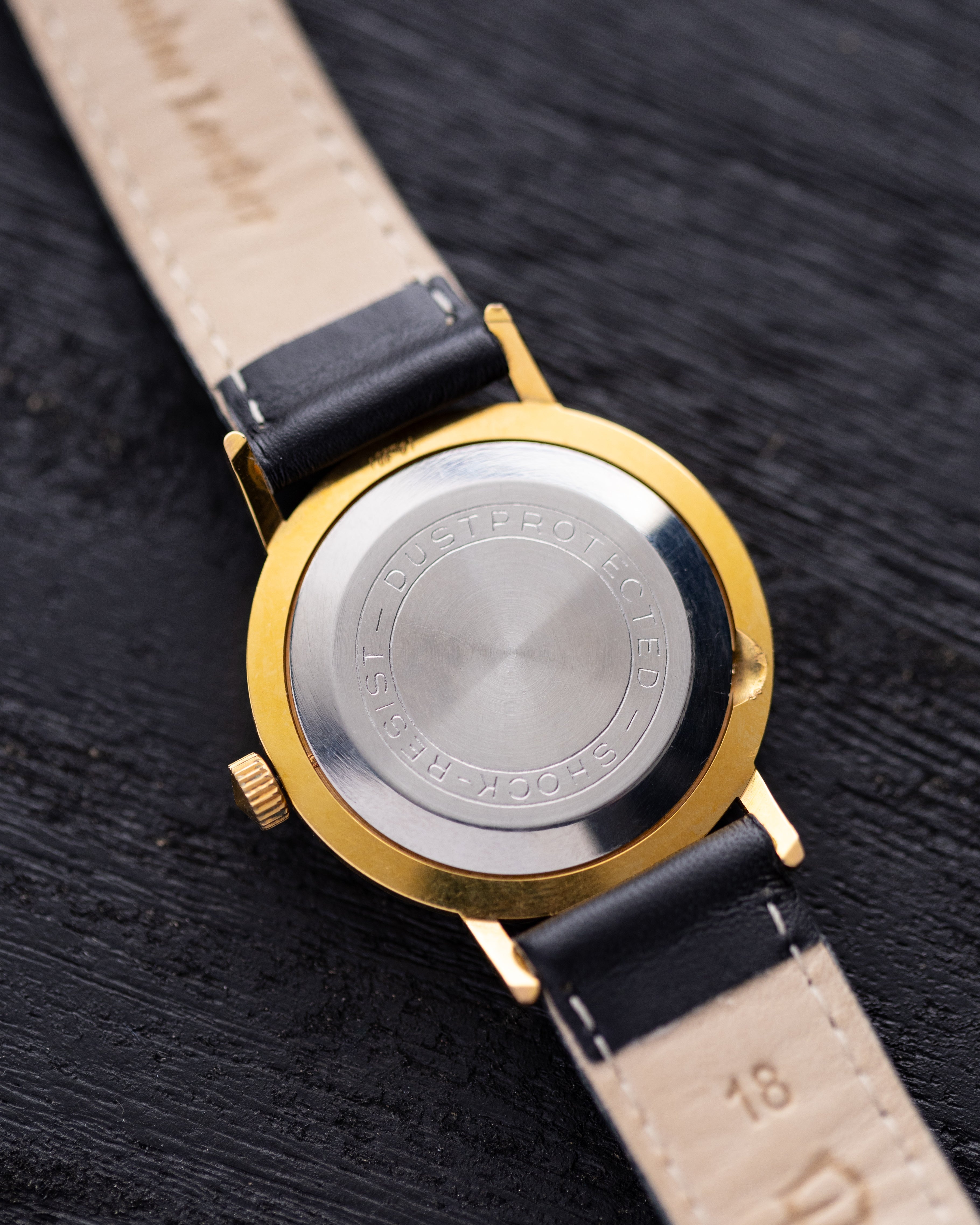 Vintage Thin Watch "Poljot De Luxe", Gold - plated, Rare Original Soviet Movement - DuMarko