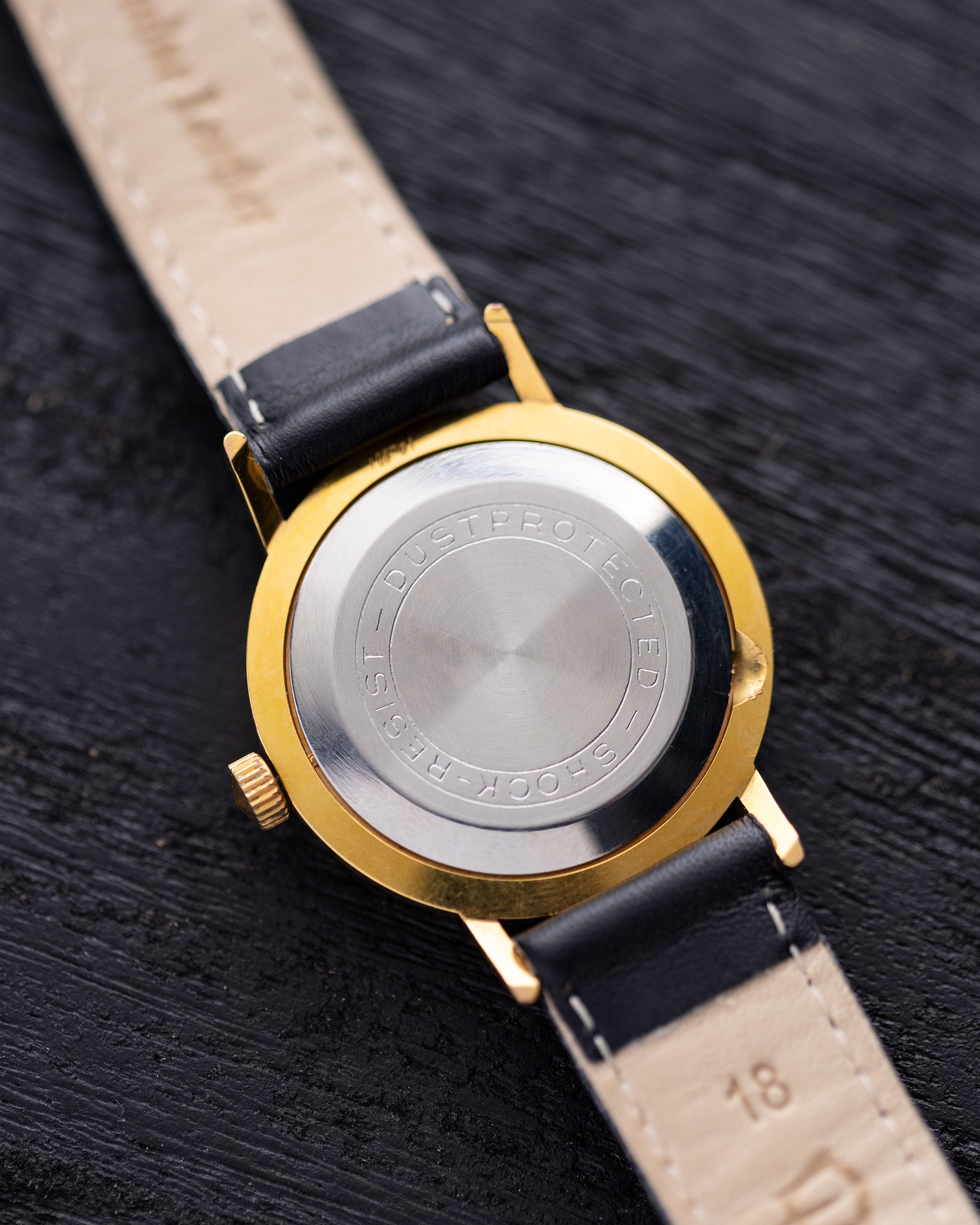 Vintage Thin Watch "Poljot De Luxe", Gold - plated, Rare Original Soviet Movement - DuMarko