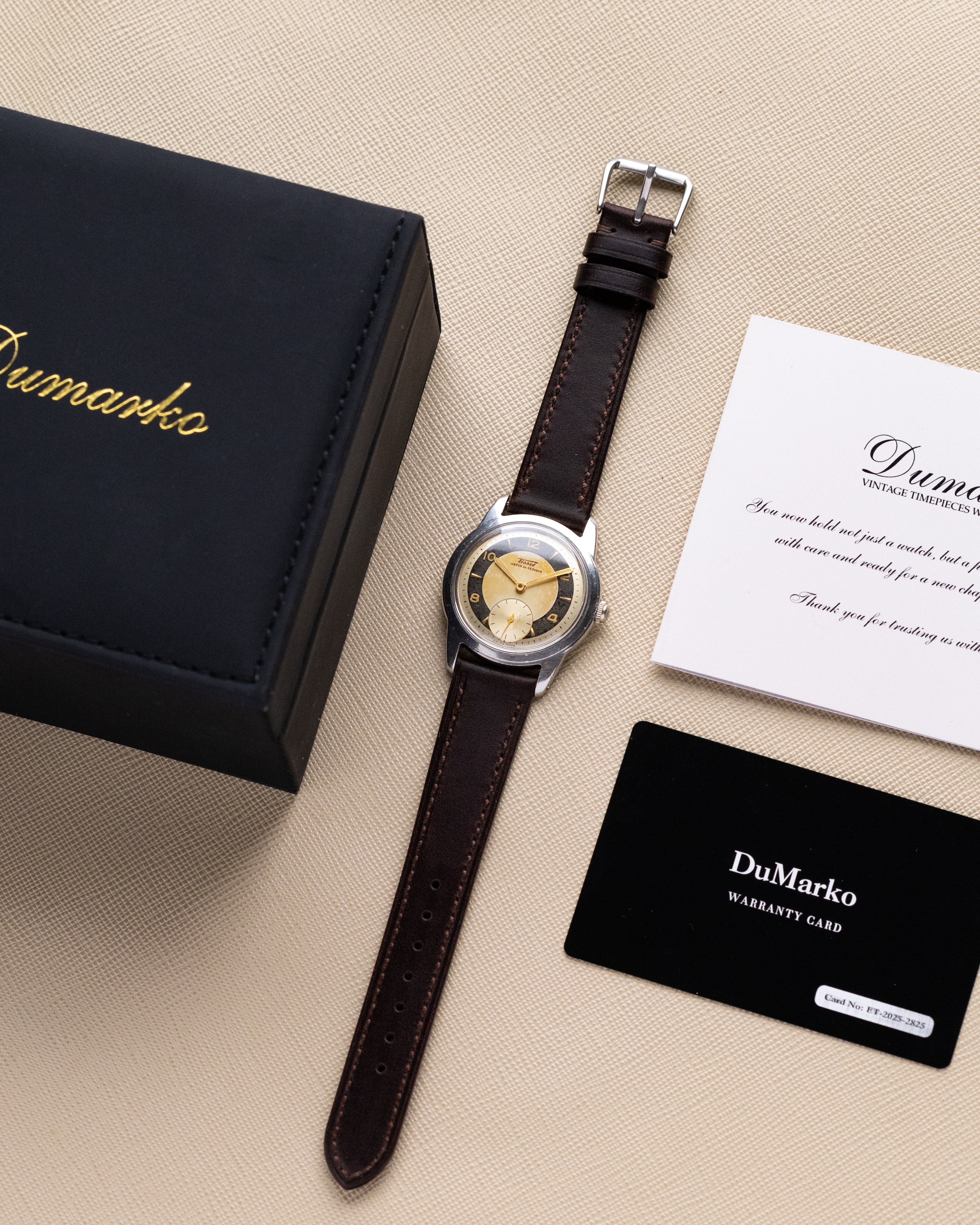 Vintage Tissot Bullseye, Swiss Mechanical Watch, Two - tone dial, Cal. 27 from 1940s - DuMarko