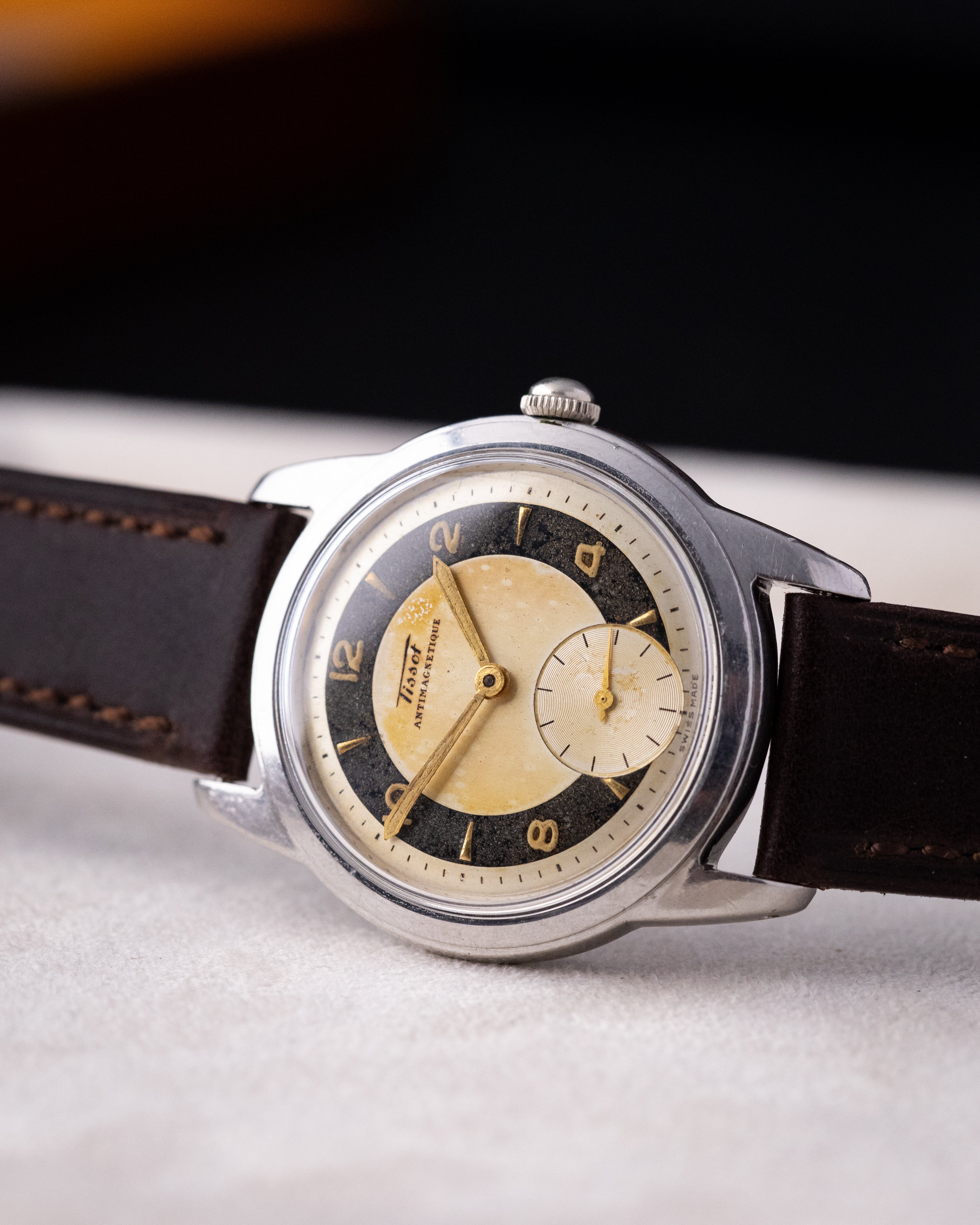Vintage Tissot Bullseye, Swiss Mechanical Watch, Two - tone dial, Cal. 27 from 1940s - DuMarko
