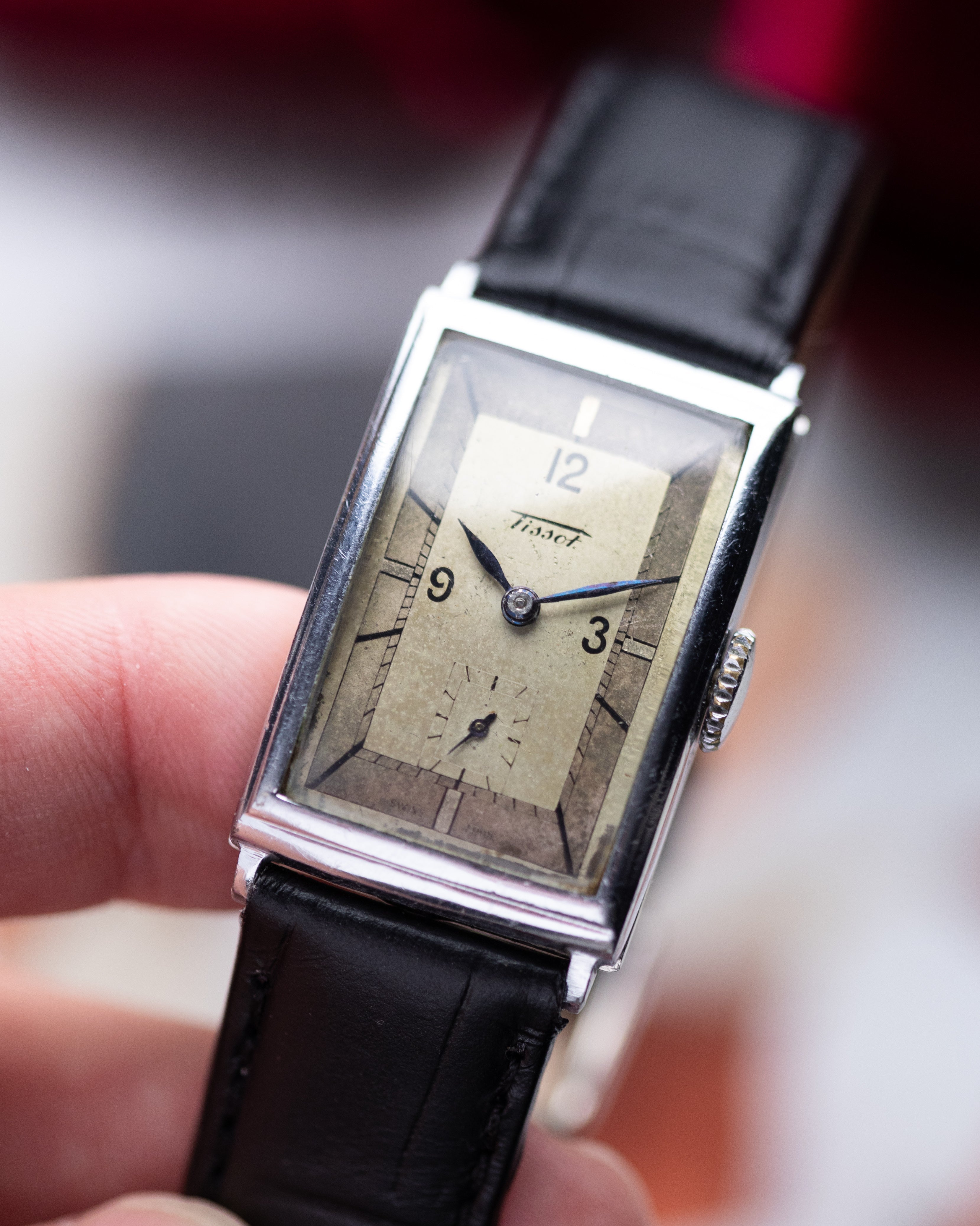 Vintage Tissot Two tone sector dial, Art Deco Tank, Cal. 20F - DuMarko