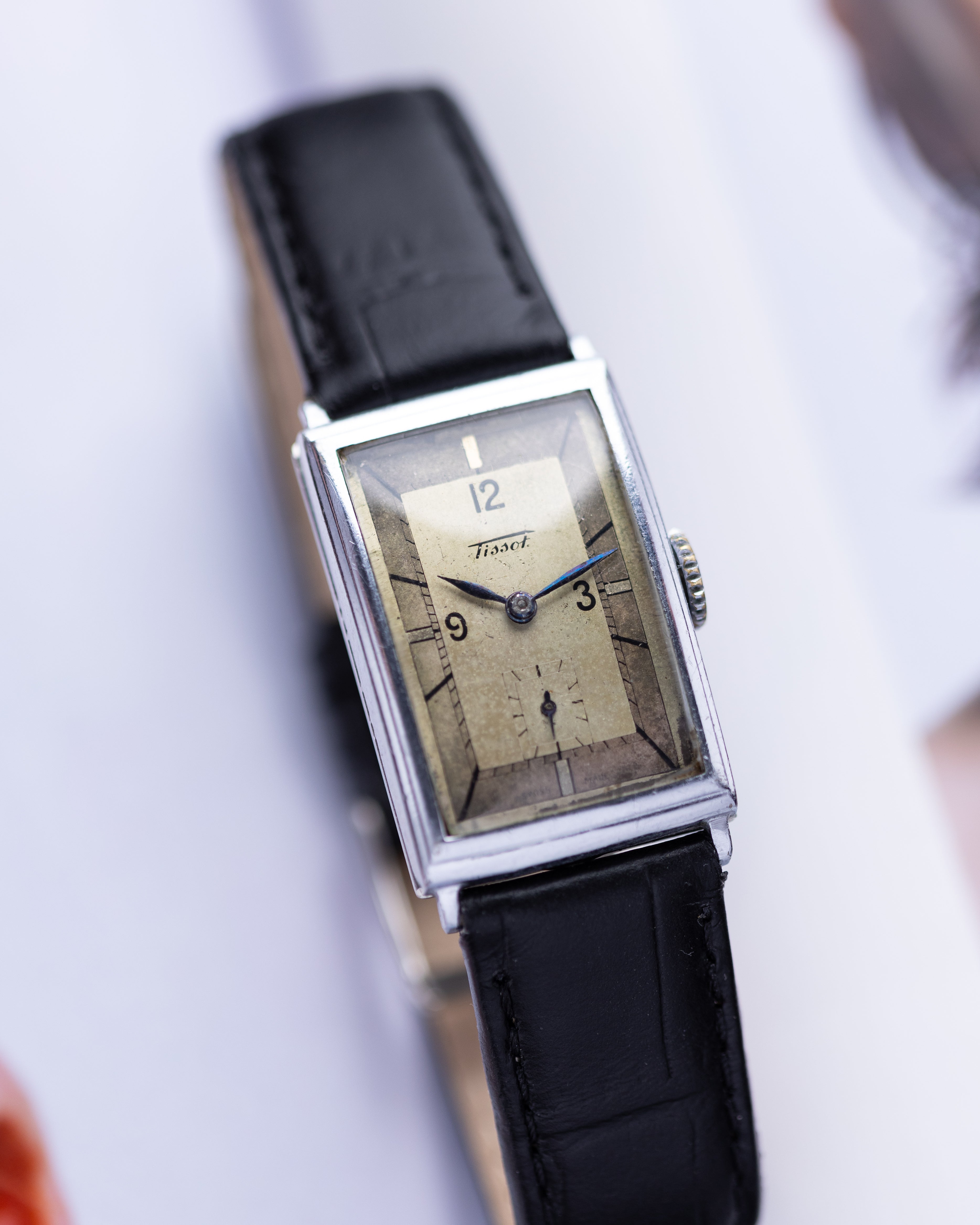 Vintage Tissot Two tone sector dial, Art Deco Tank, Cal. 20F - DuMarko