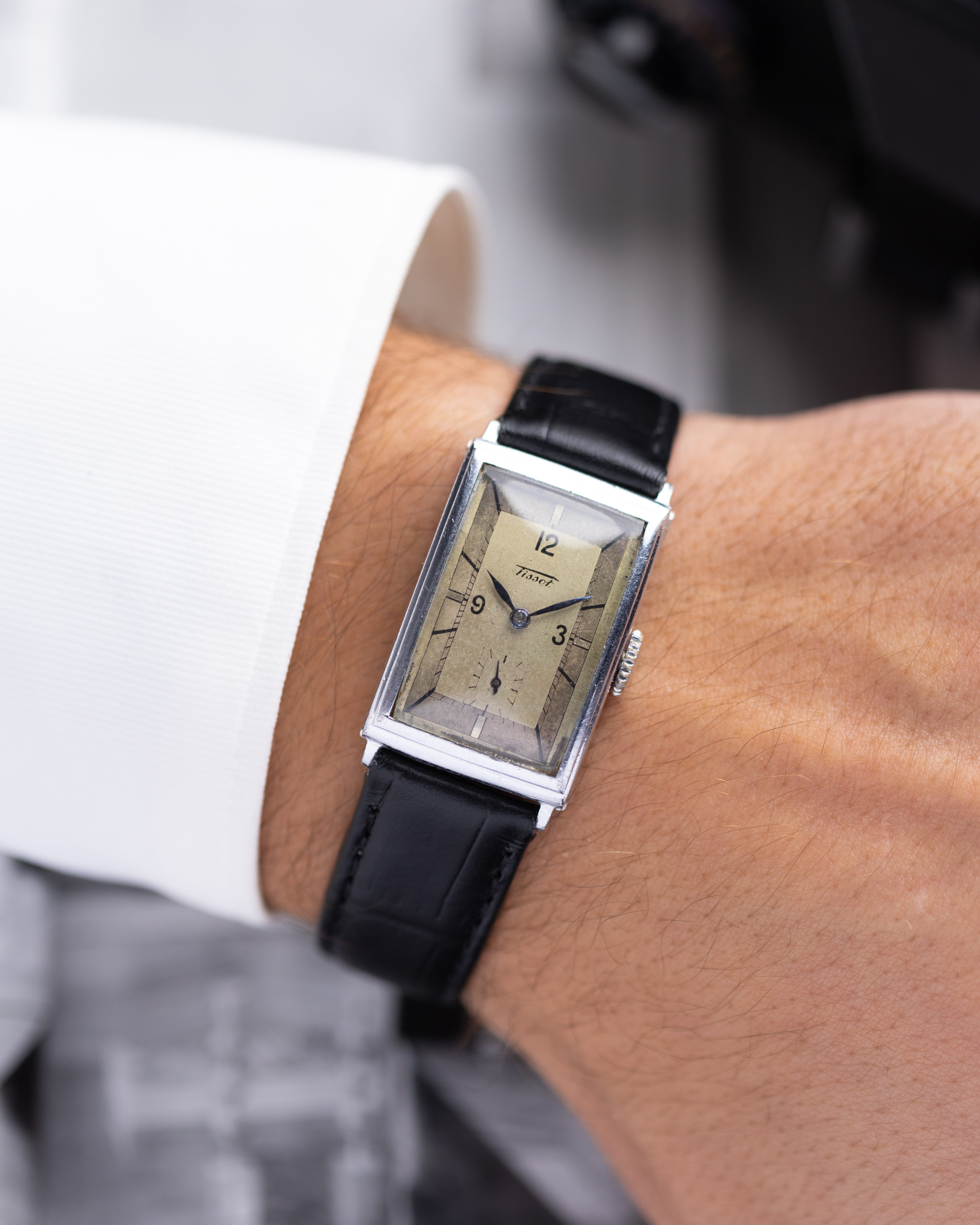 Vintage Tissot Two tone sector dial, Art Deco Tank, Cal. 20F - DuMarko