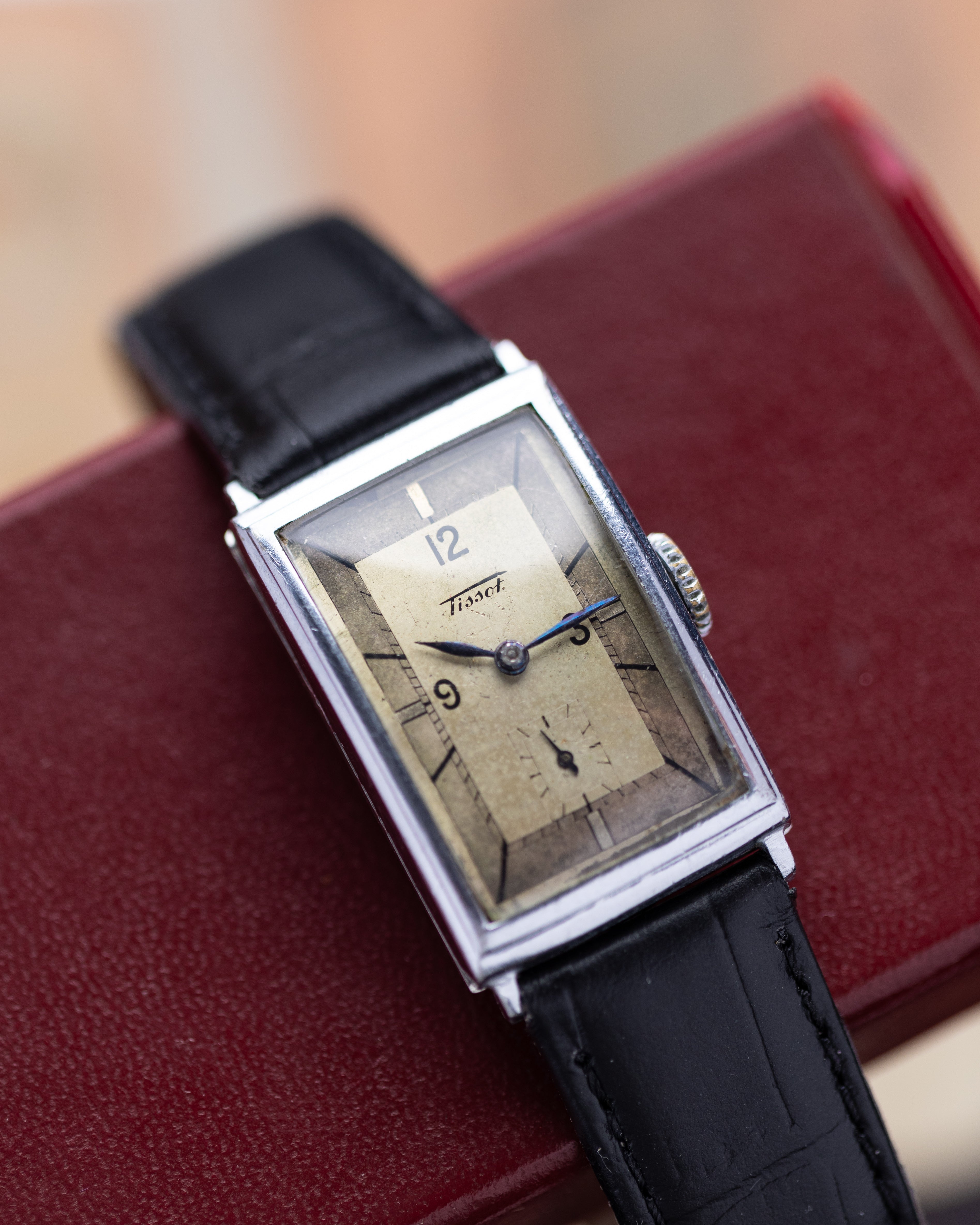 Vintage Tissot Two tone sector dial, Art Deco Tank, Cal. 20F - DuMarko