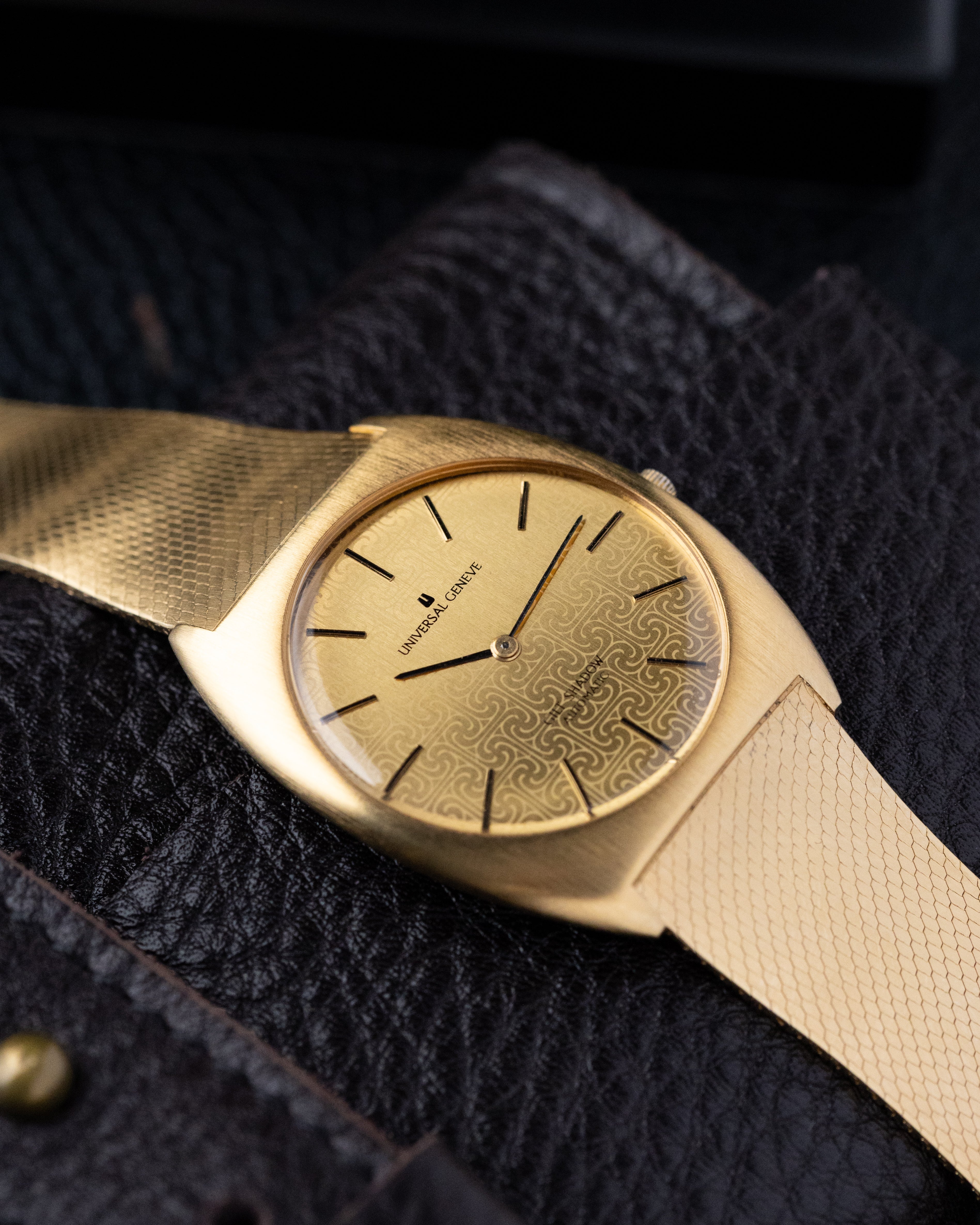 Vintage Universal Genève Gilt Shadow Automatic, Swiss Watch, Gold - plated C - Shape Case, Cal. 2 - 66 from 1970’s - DuMarko