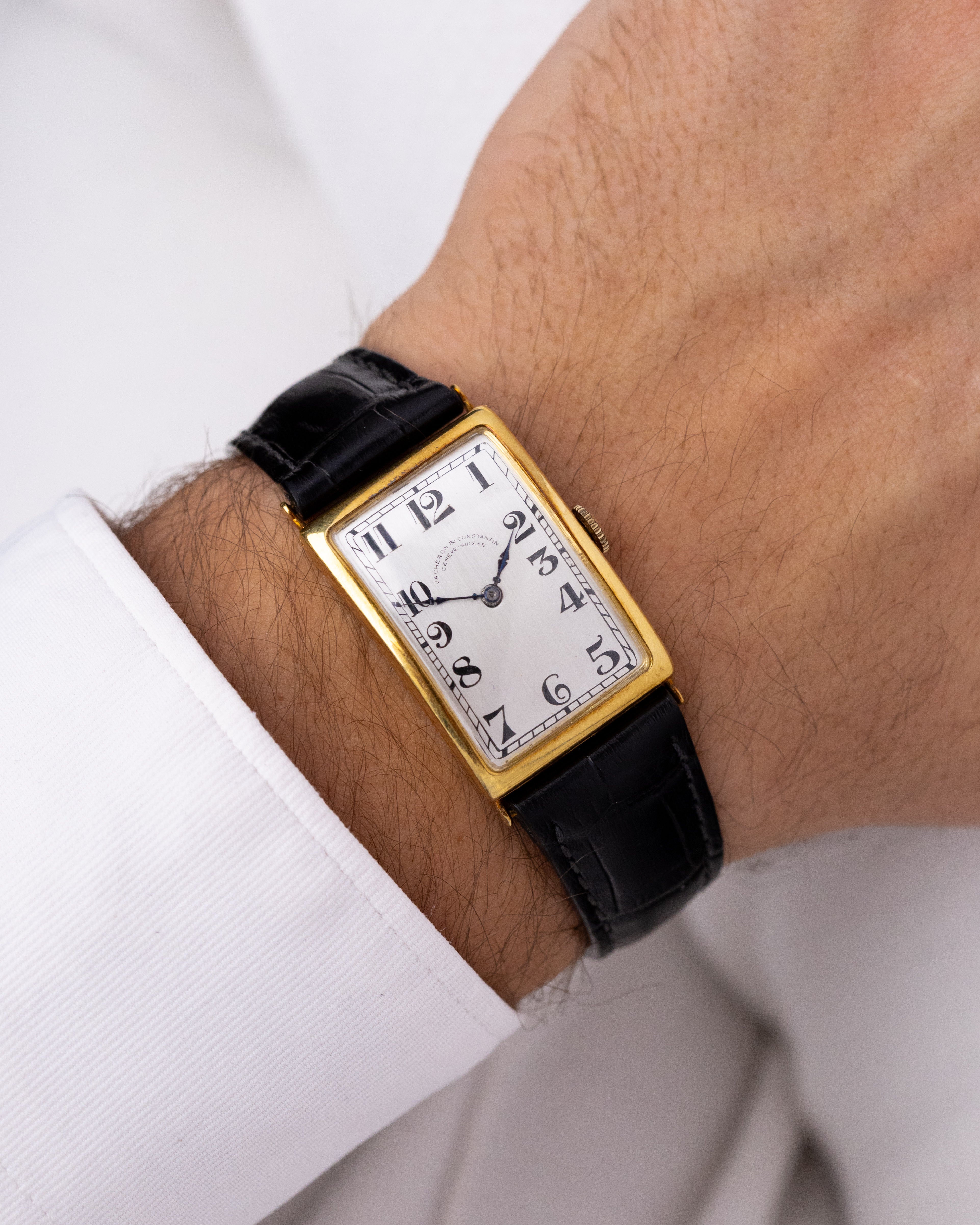 Vintage Vacheron Constantin Tonneau 18K Gold Case, Art Deco Tank, Swiss Watch from 1925 - DuMarko