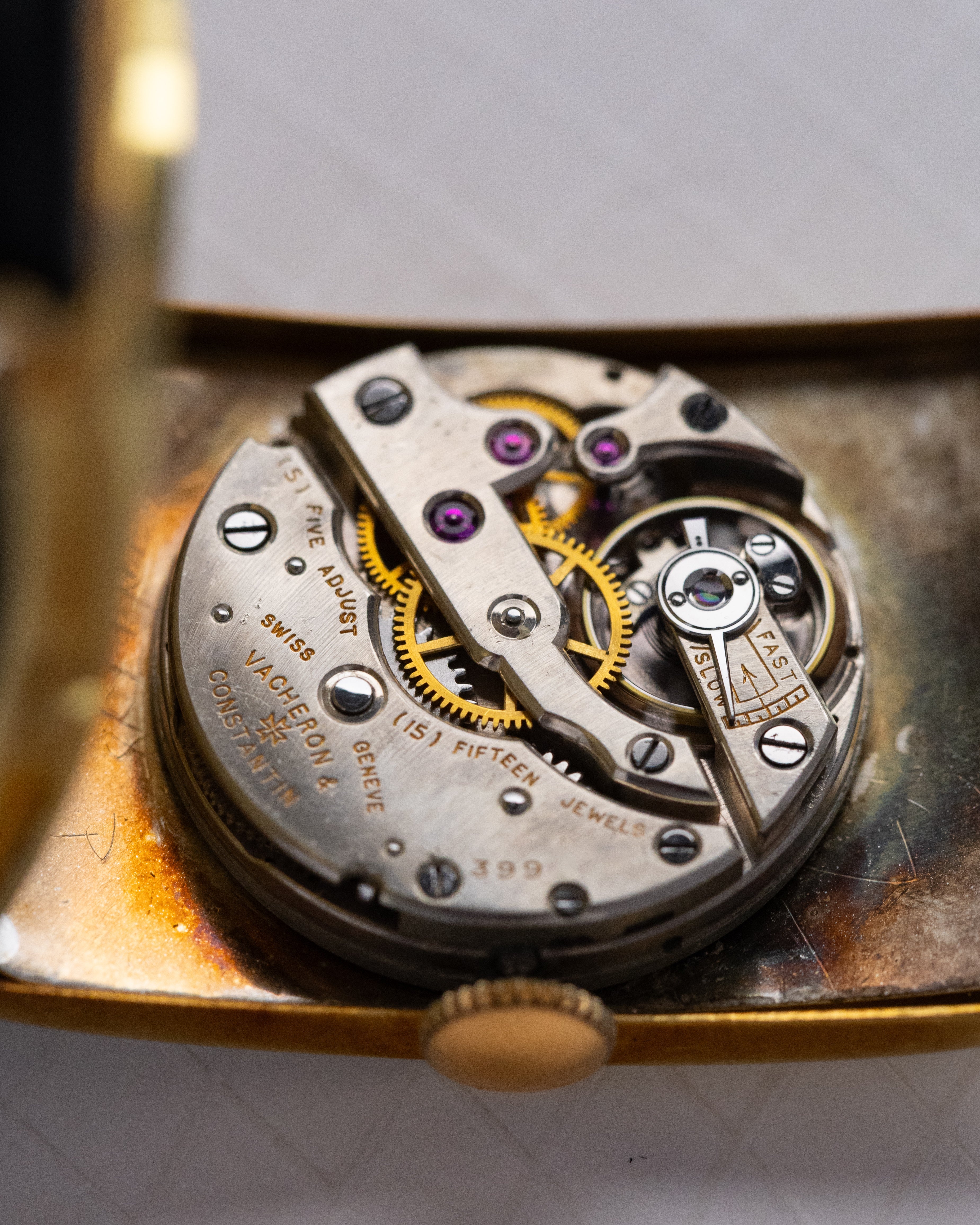 Vintage Vacheron Constantin Tonneau 18K Gold Case, Art Deco Tank, Swiss Watch from 1925 - DuMarko