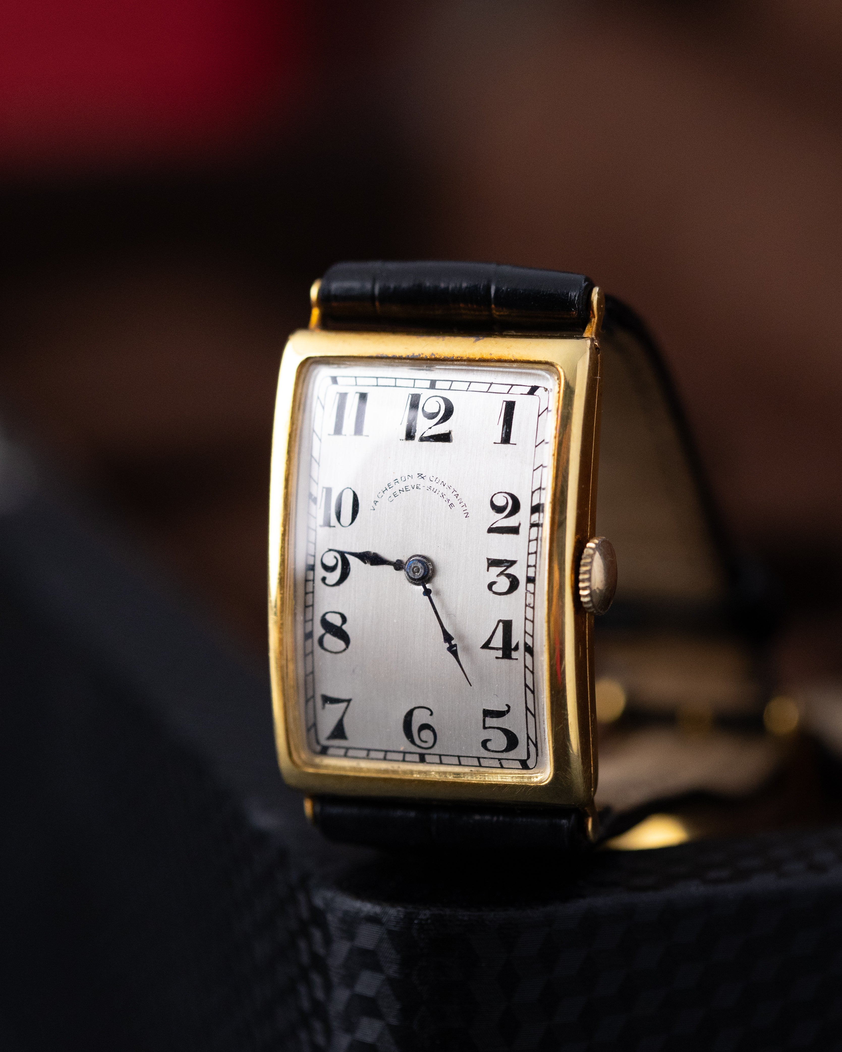 Vintage Vacheron Constantin Tonneau 18K Gold Case, Art Deco Tank, Swiss Watch from 1925 - DuMarko