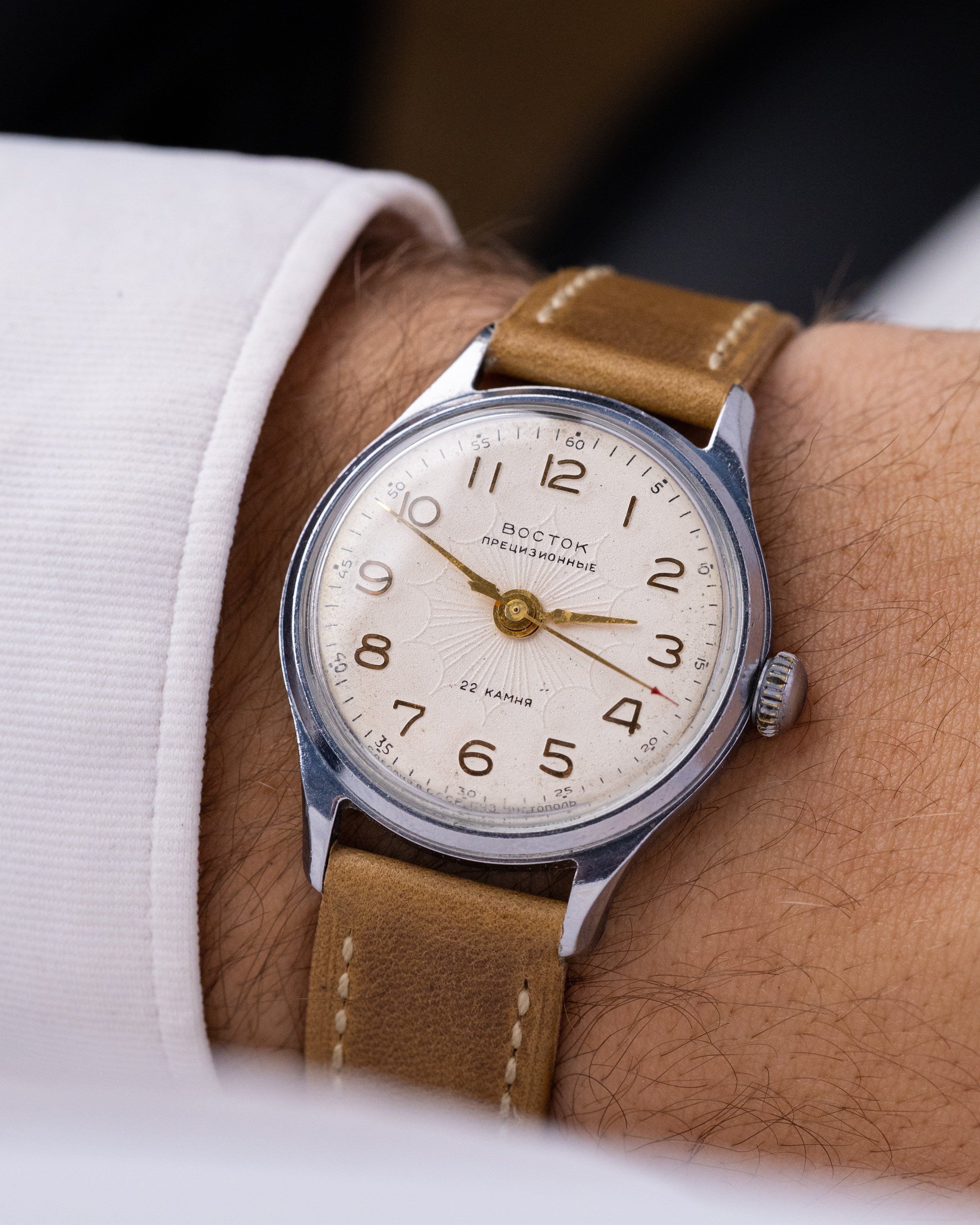 Vintage Vostok Прецизионные (Precision) Soviet Watch, Guilloché Dial, Cal. 2809 from 1960's - DuMarko