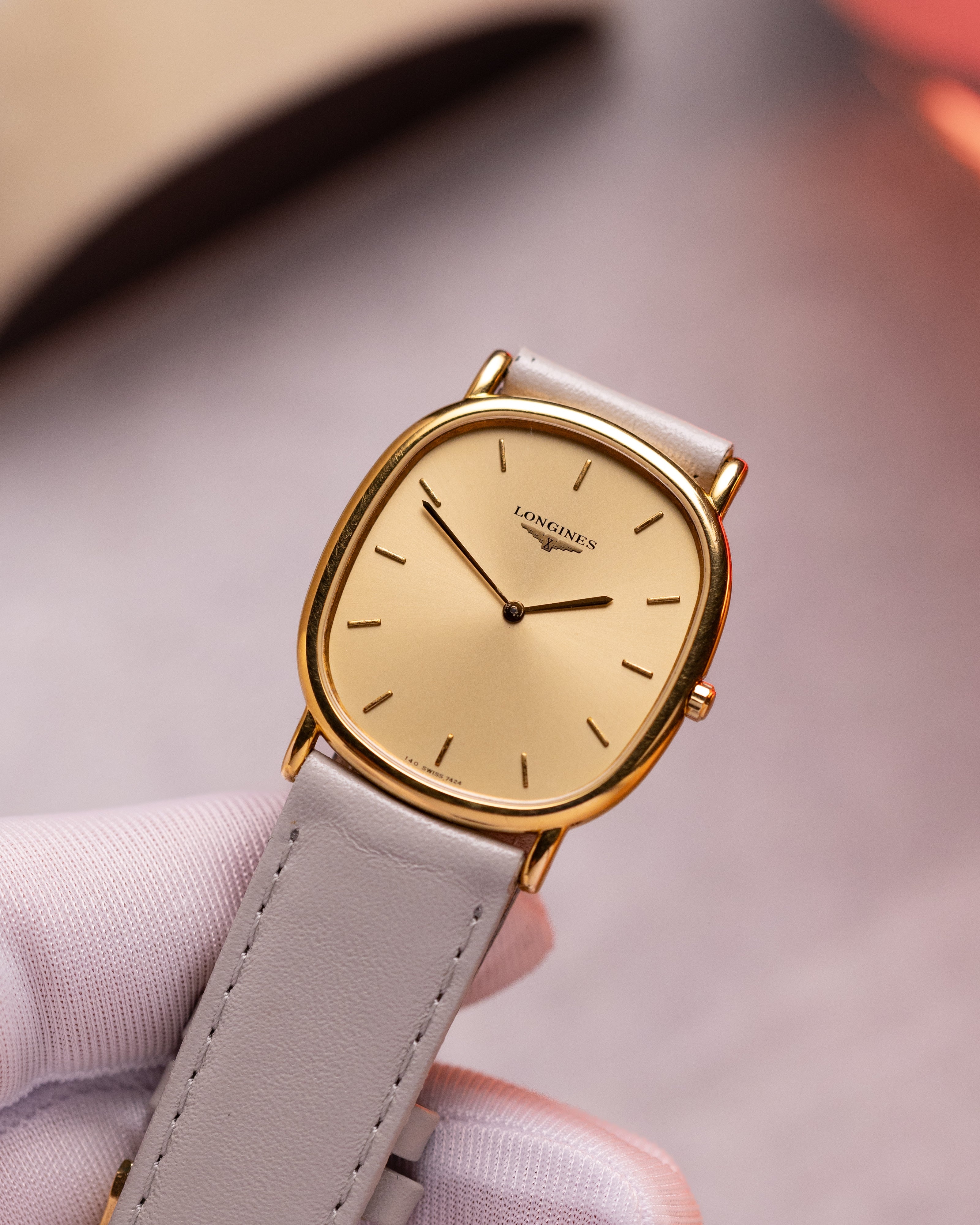 Vintage watch "Longines" Quartz Art Deco from 1990s, 18K Gold Plated - VintageDuMarko