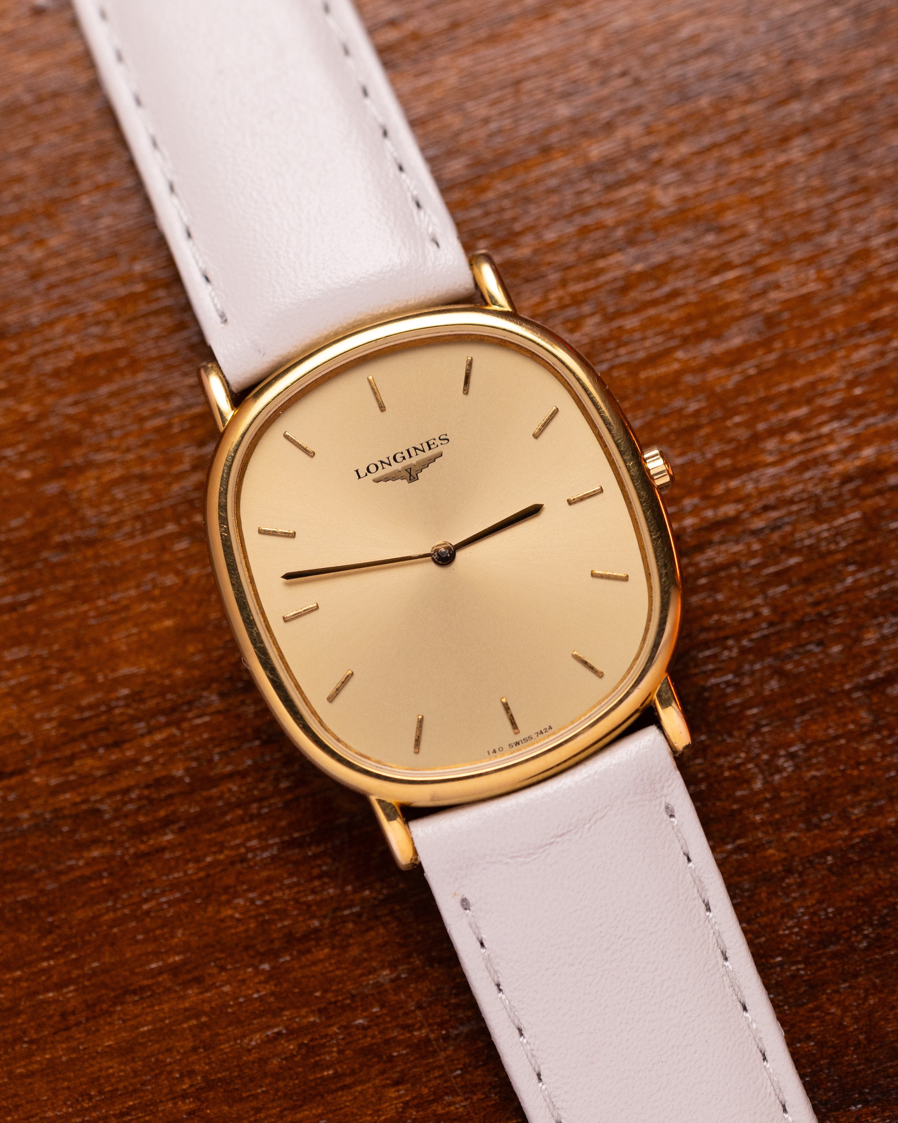 Vintage watch "Longines" Quartz Art Deco from 1990s, 18K Gold Plated - VintageDuMarko