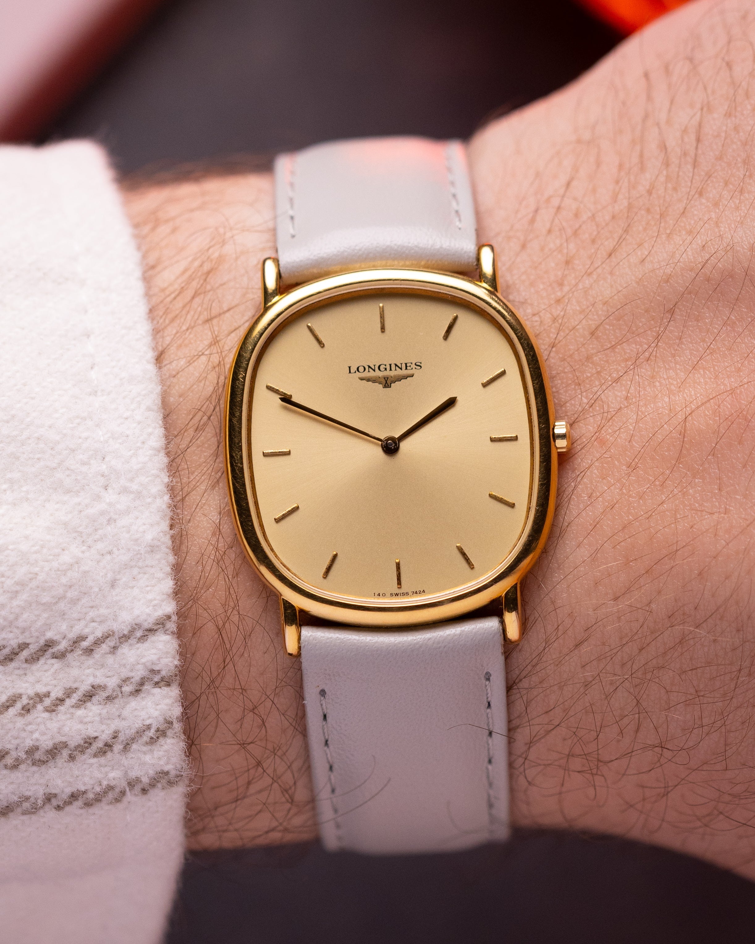 Vintage watch "Longines" Quartz Art Deco from 1990s, 18K Gold Plated - VintageDuMarko