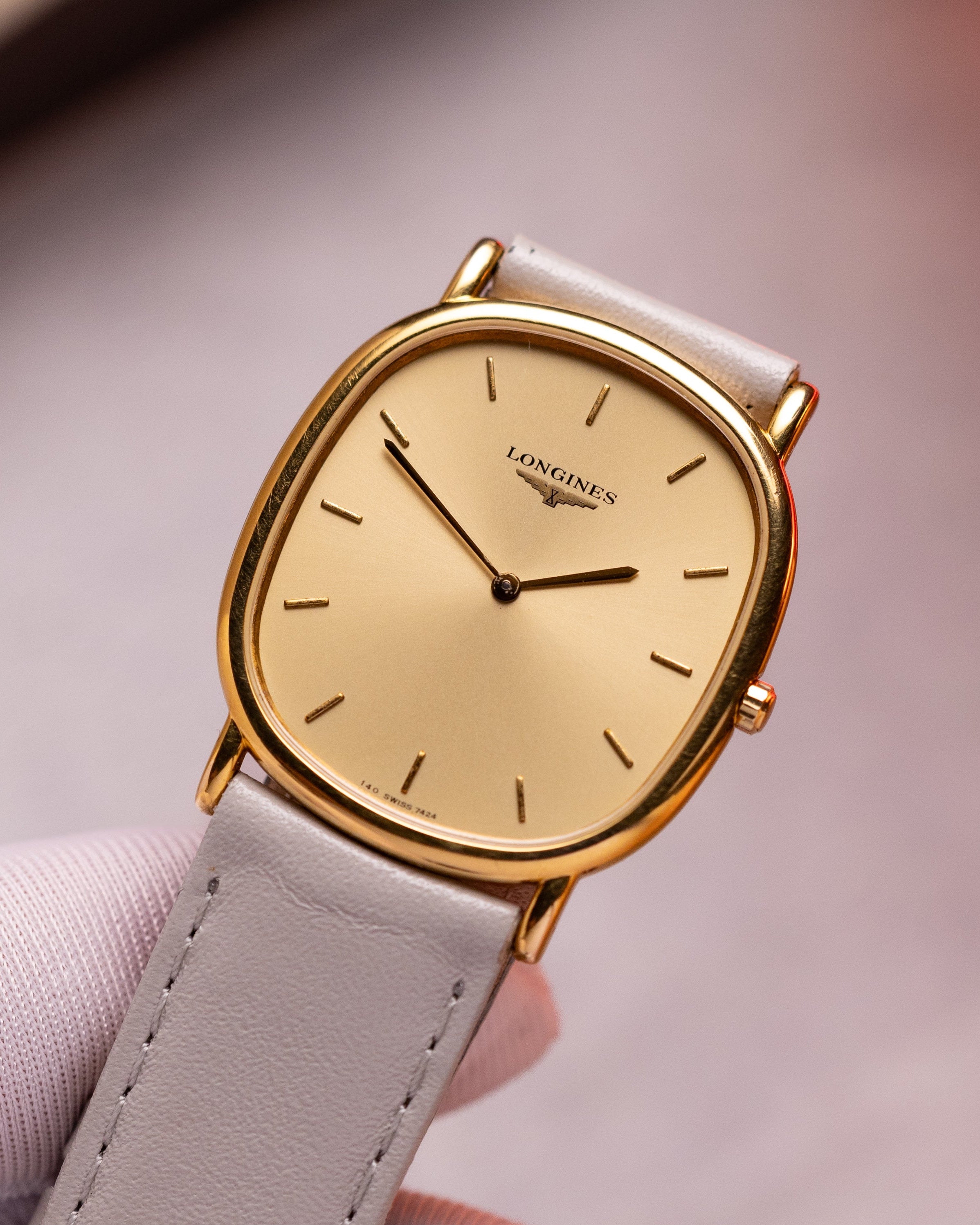 Vintage watch "Longines" Quartz Art Deco from 1990s, 18K Gold Plated - VintageDuMarko