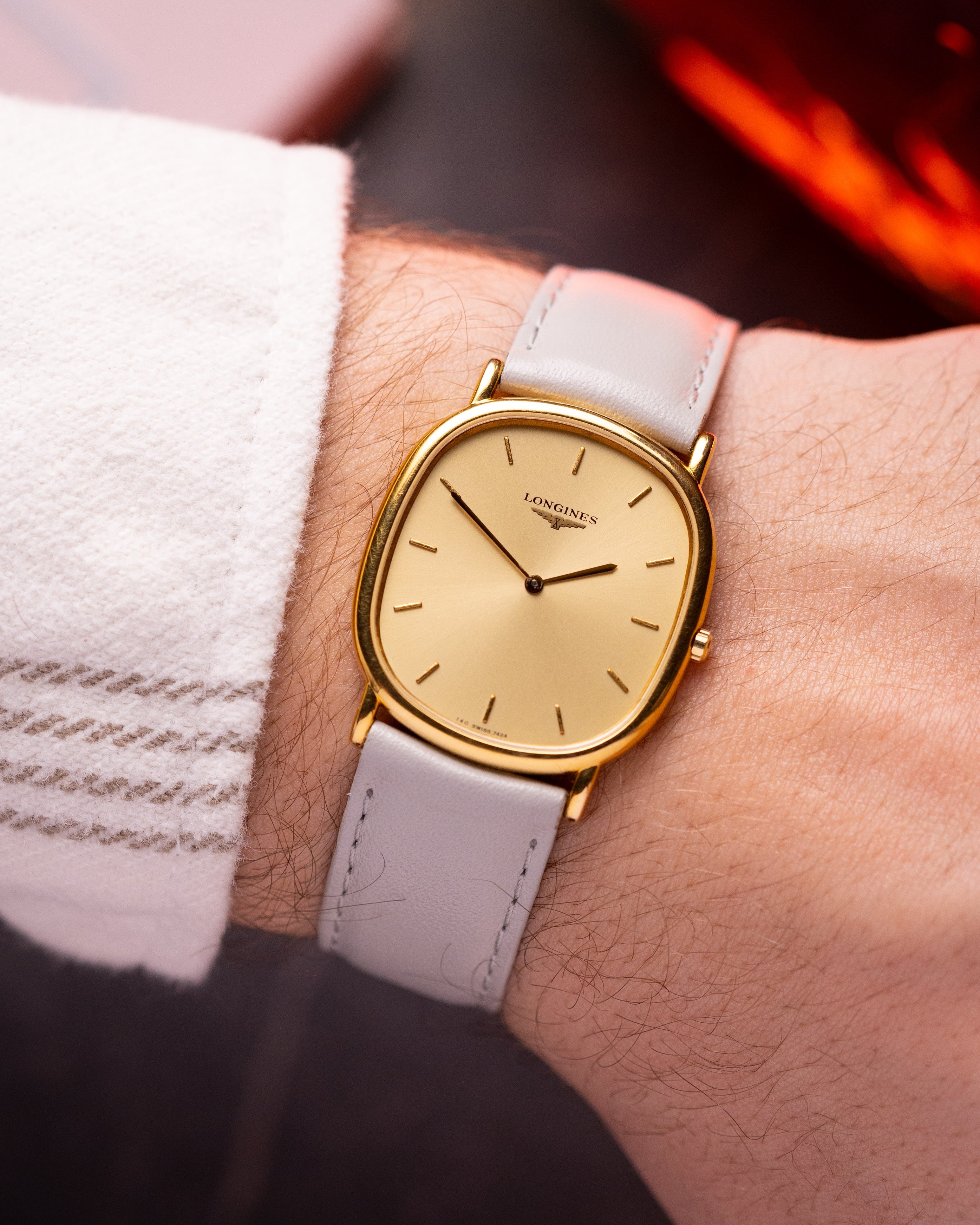 Vintage watch "Longines" Quartz Art Deco from 1990s, 18K Gold Plated - VintageDuMarko