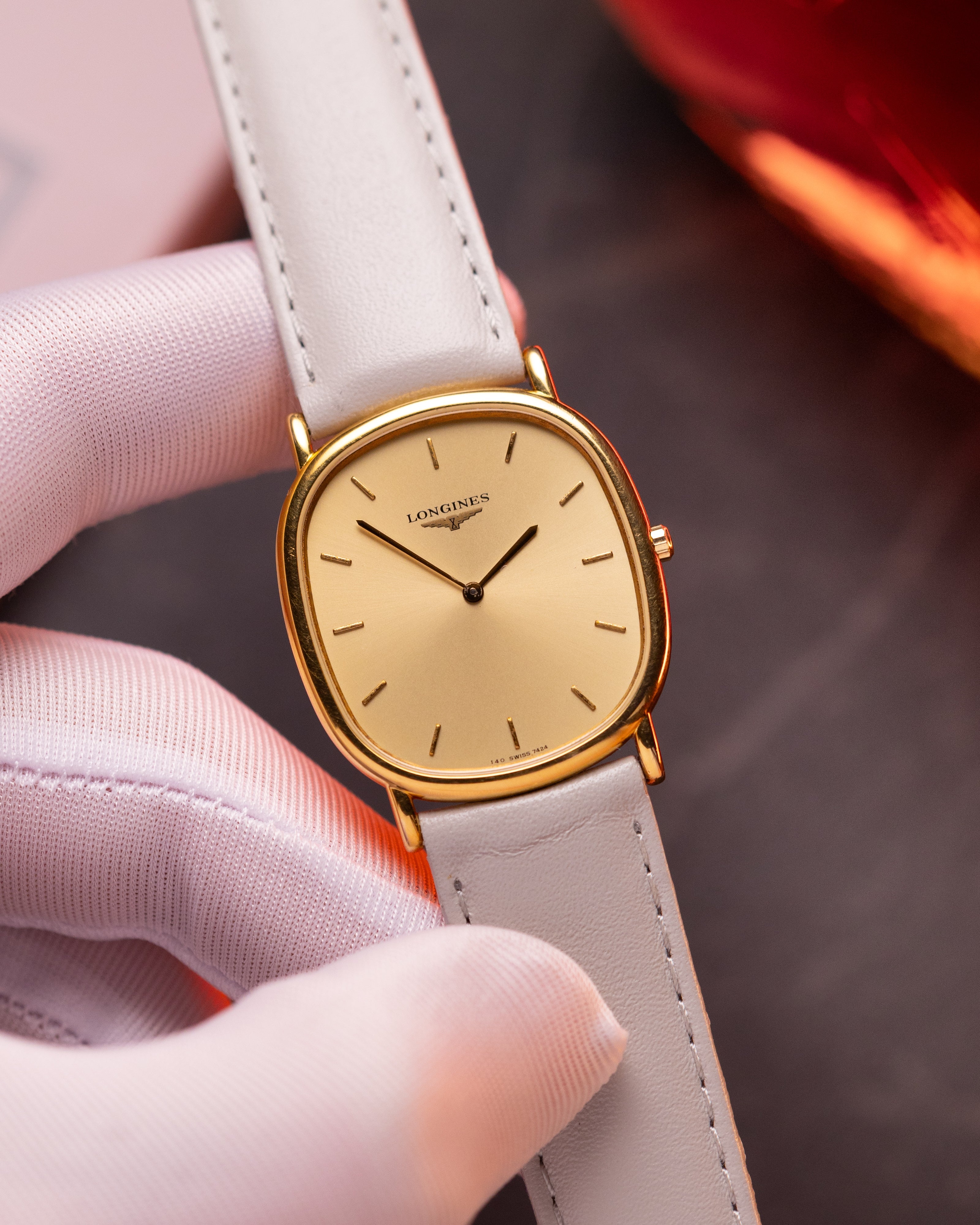 Vintage watch "Longines" Quartz Art Deco from 1990s, 18K Gold Plated - VintageDuMarko