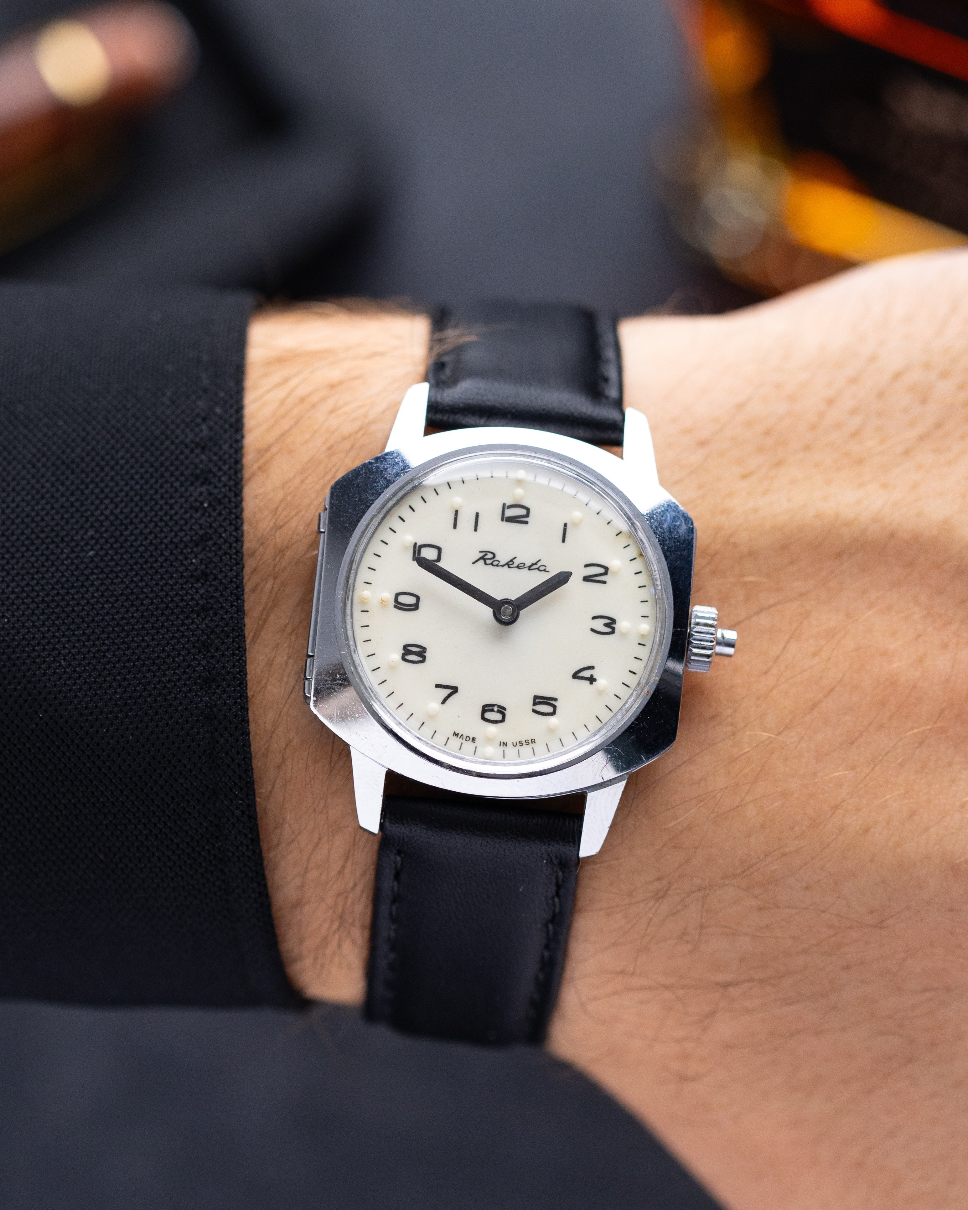 Vintage watch Raketa Braille dial (for visually impaired), Soviet Mechanical Watch (Copy) - DuMarko