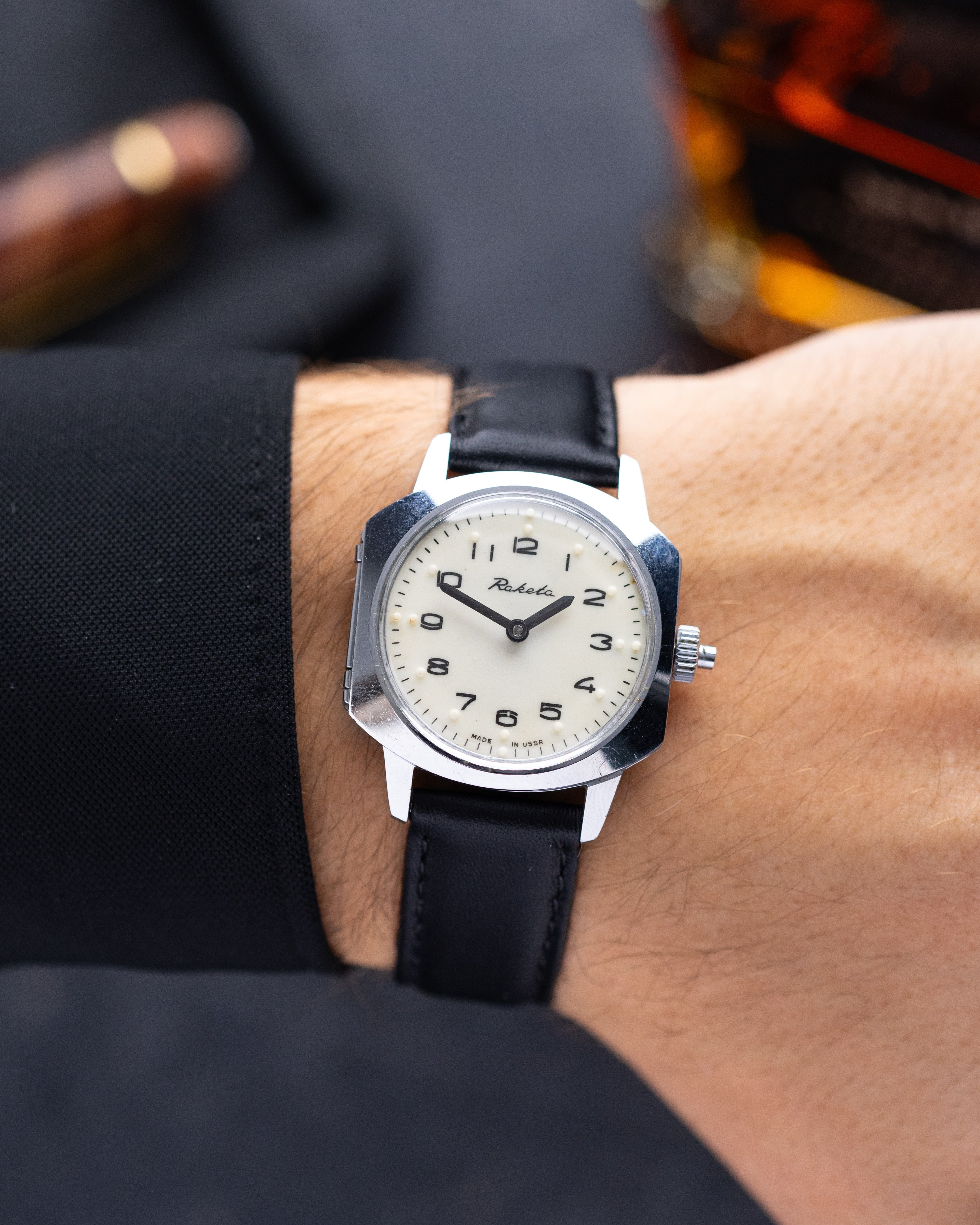 Vintage watch Raketa Braille dial (for visually impaired), Soviet Mechanical Watch (Copy) - DuMarko