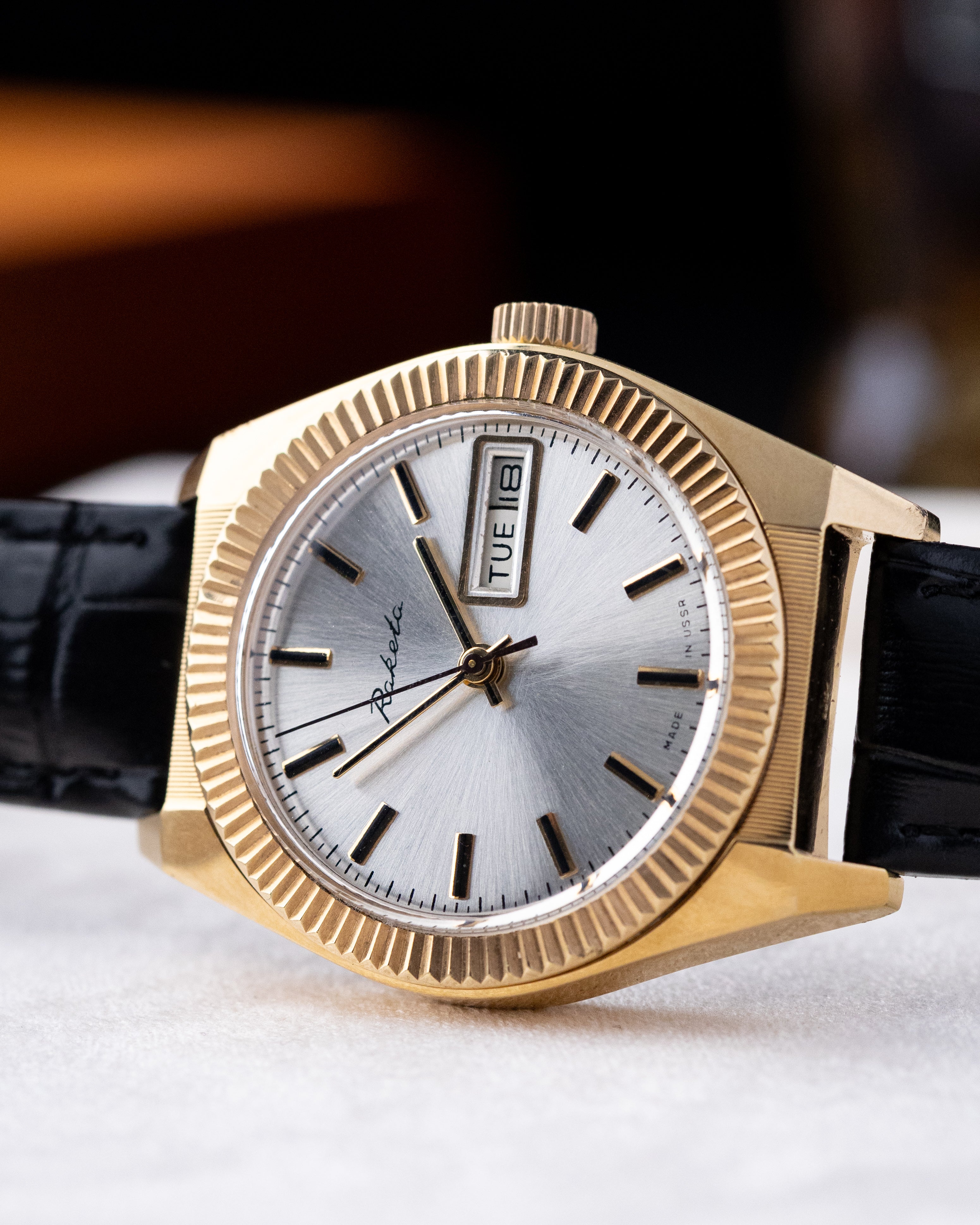 Vintage watch "Raketa" Fluted Bezel, Tudor Style, Made in USSR - DuMarko