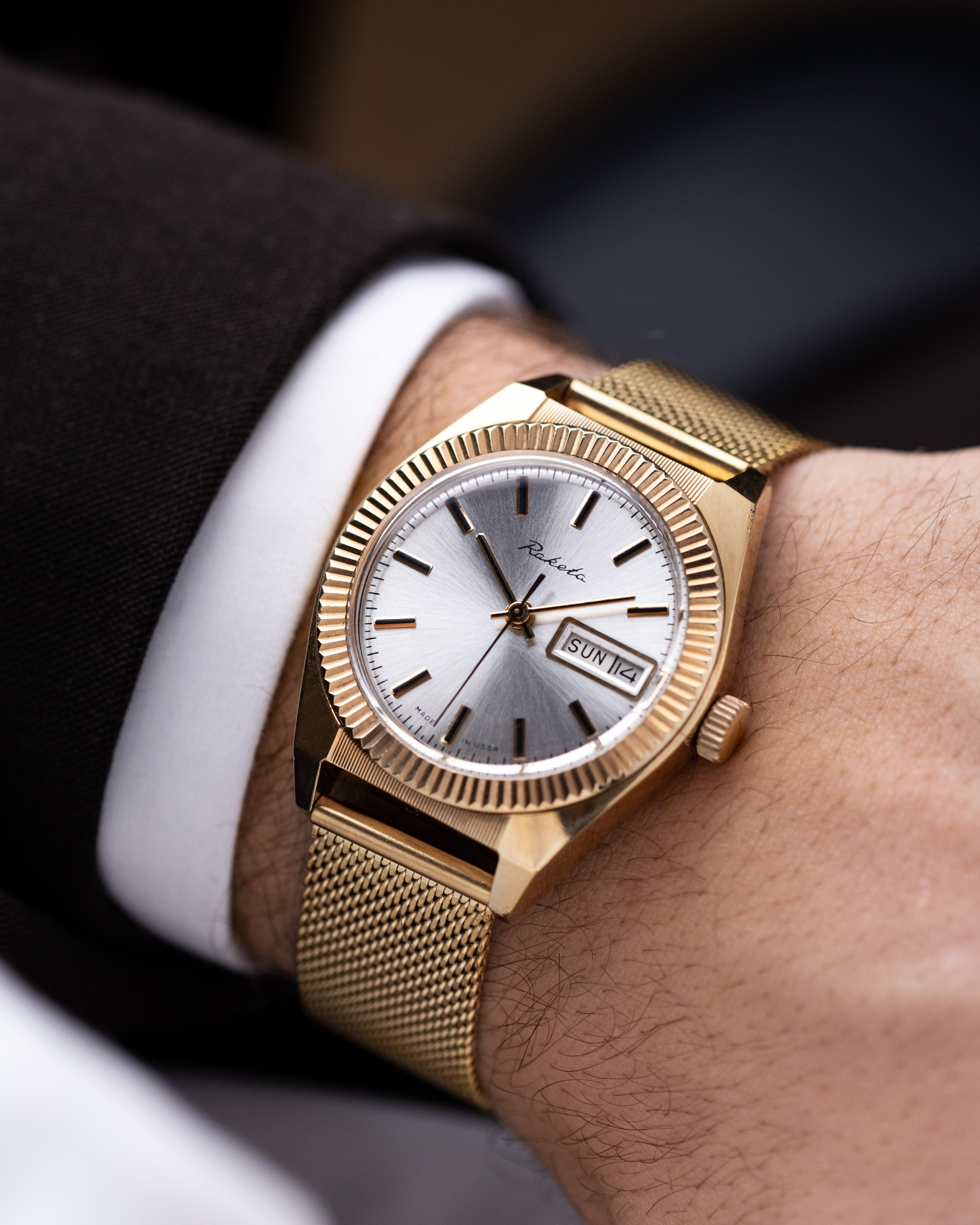 Vintage watch "Raketa" Fluted Bezel, Tudor Style, Made in USSR - DuMarko