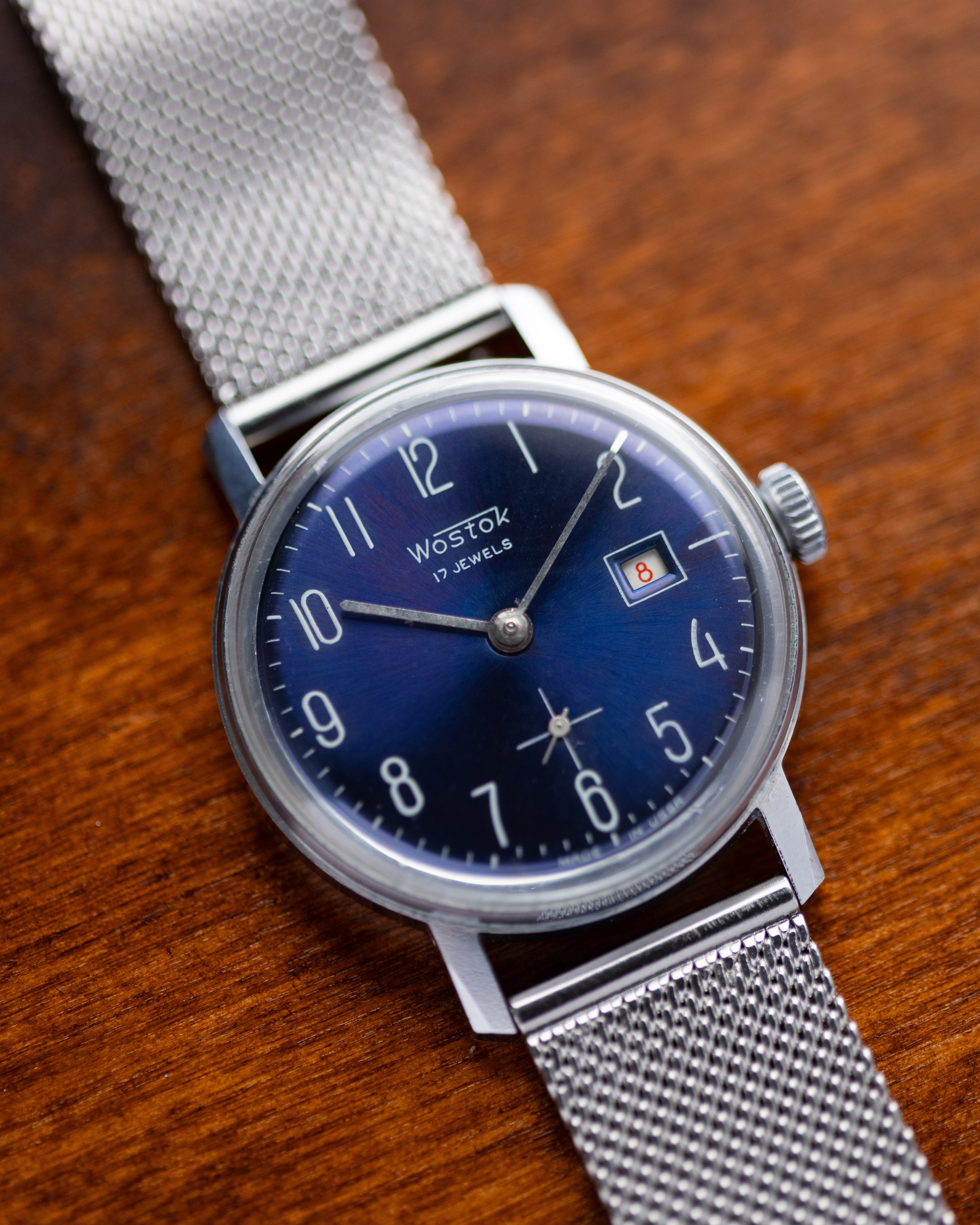 Vintage Watch Vostok, Original Navy Blue Dial Cal. 2605, Made in USSR - DuMarko